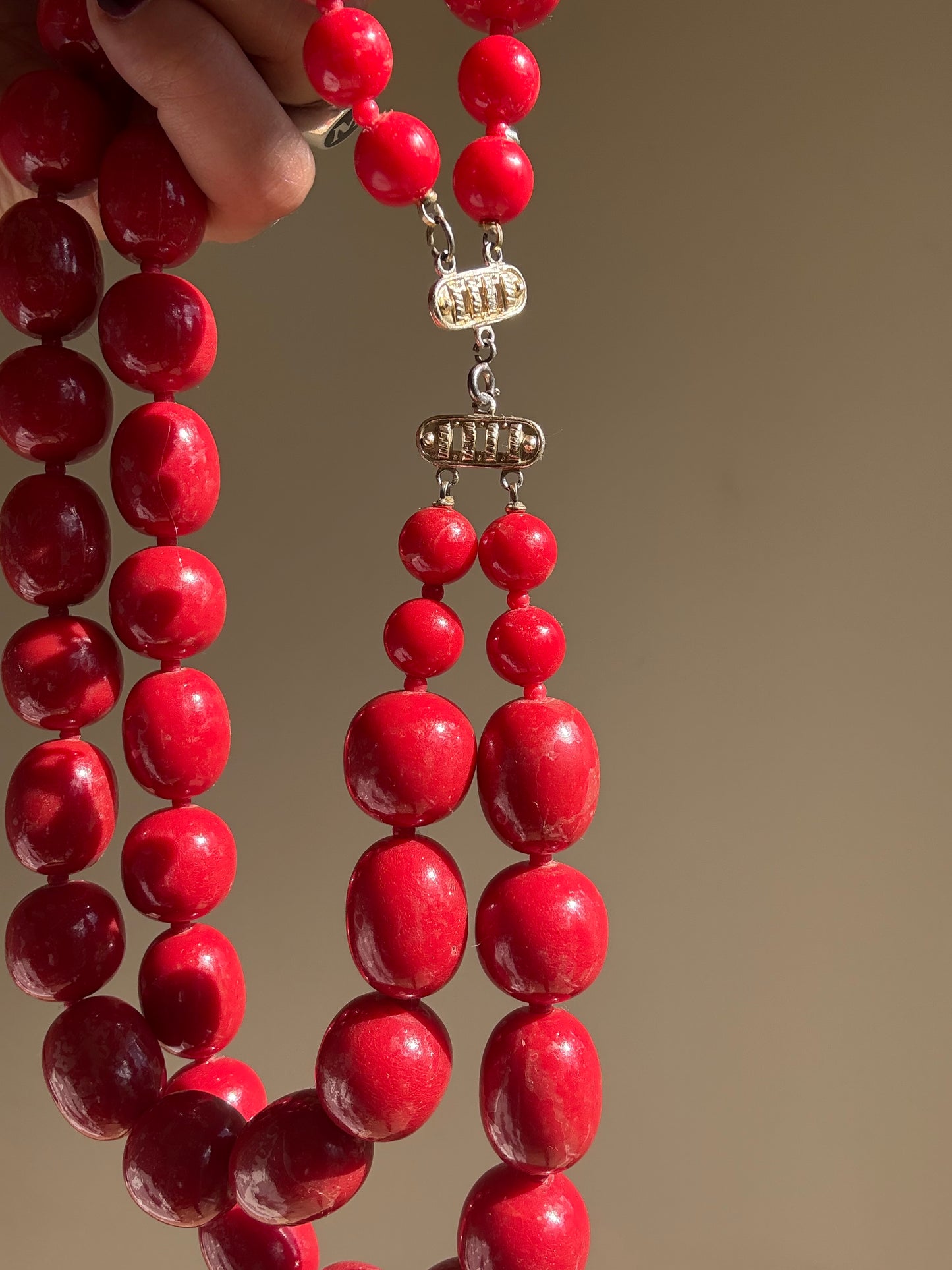Vintage Double Layer Bead Necklace