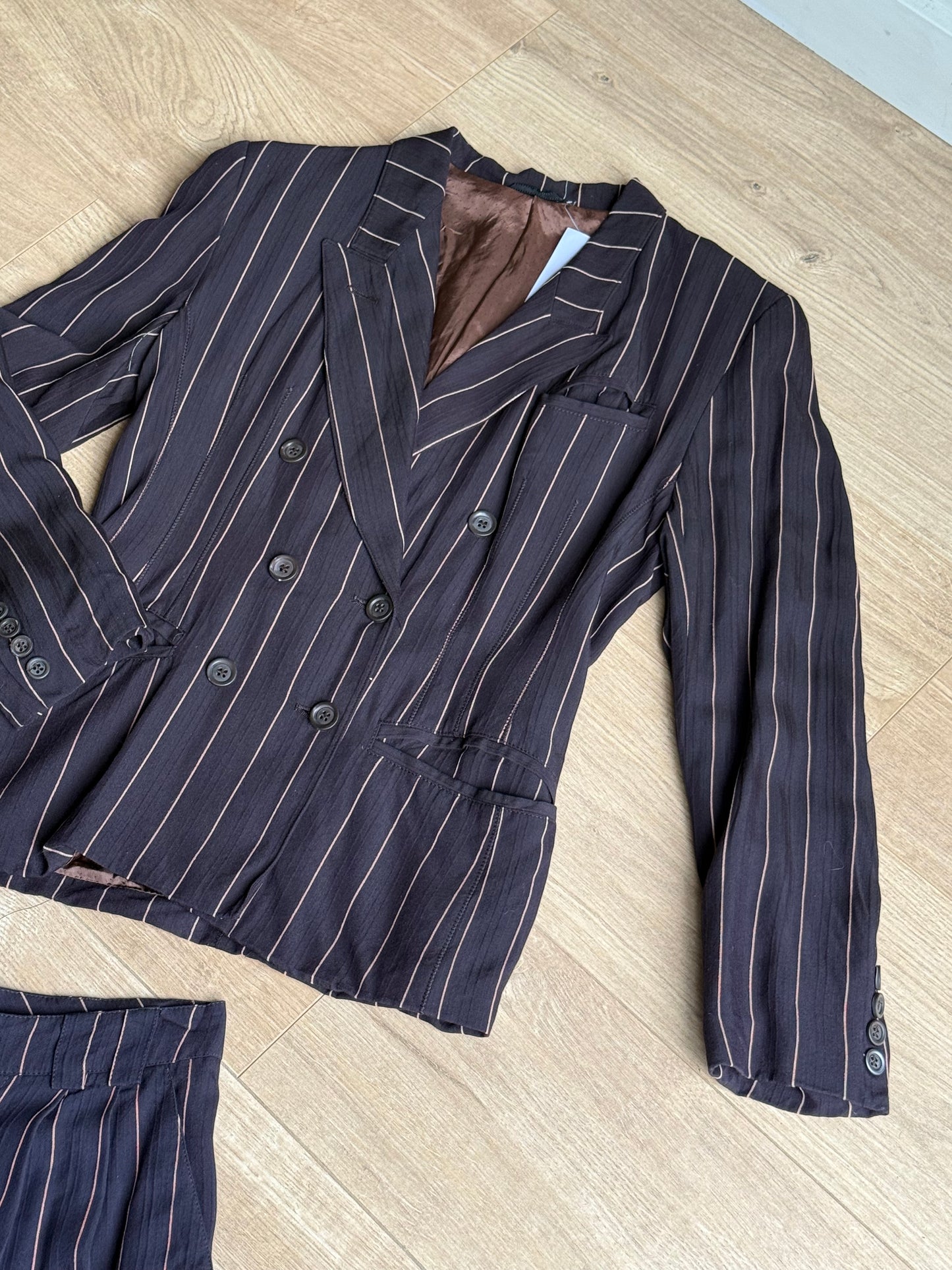 Vintage Betty Barclay Pinstripe Short Suit, Small