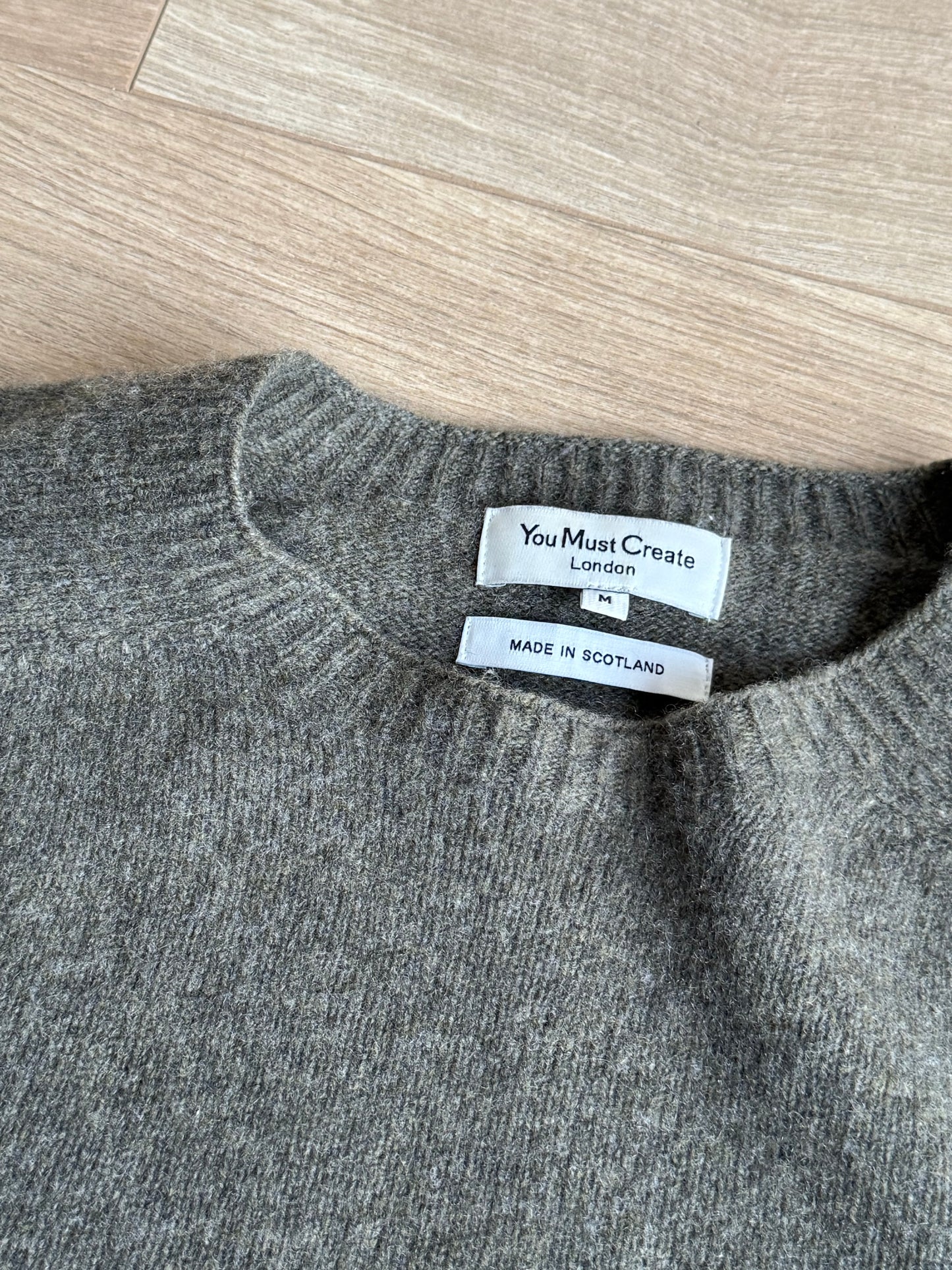Y.M.C Merino & Cashmere Crew Neck Jumper, M