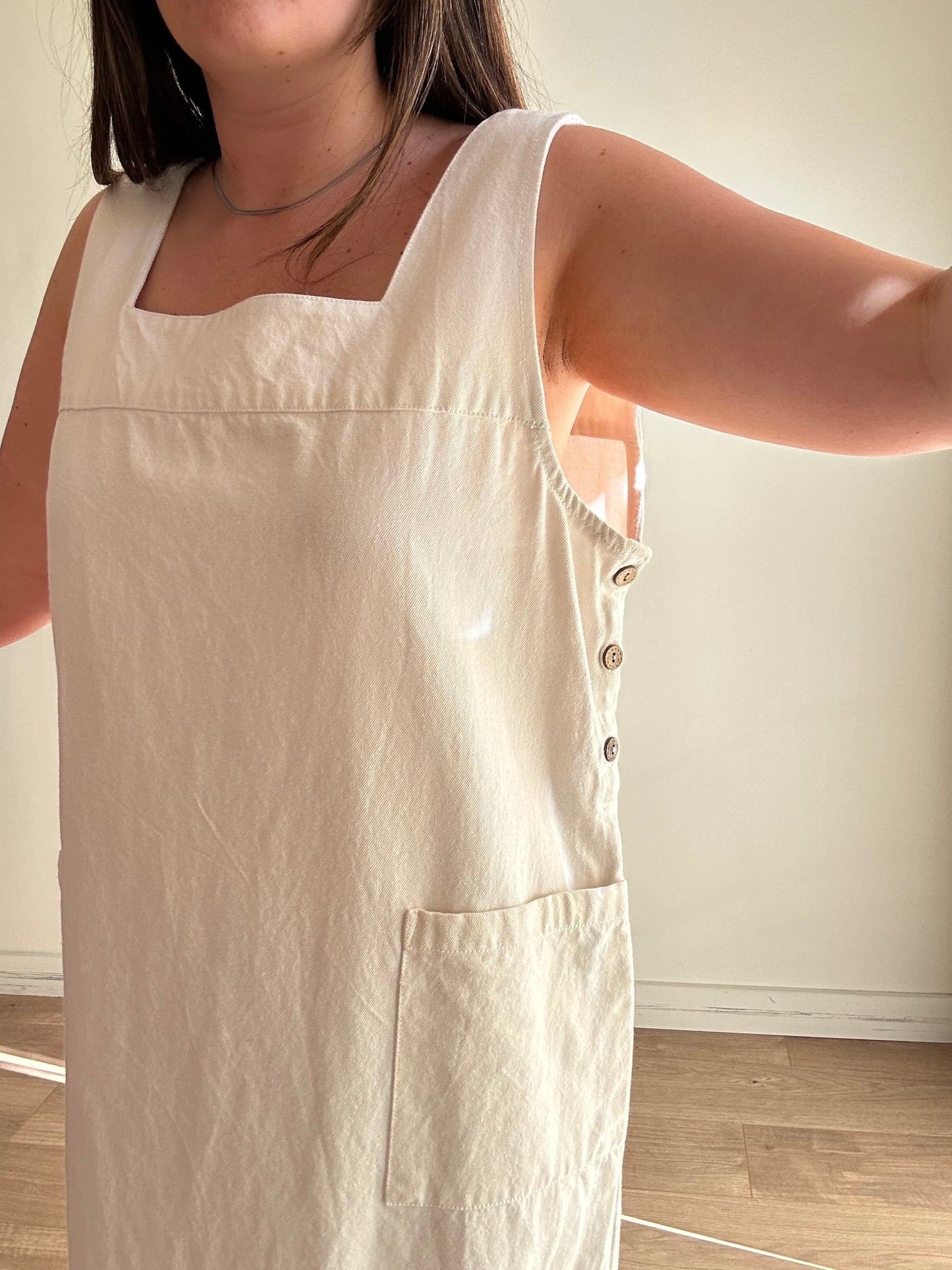 White Stuff Cotton Twill Pinafore Dress, 16