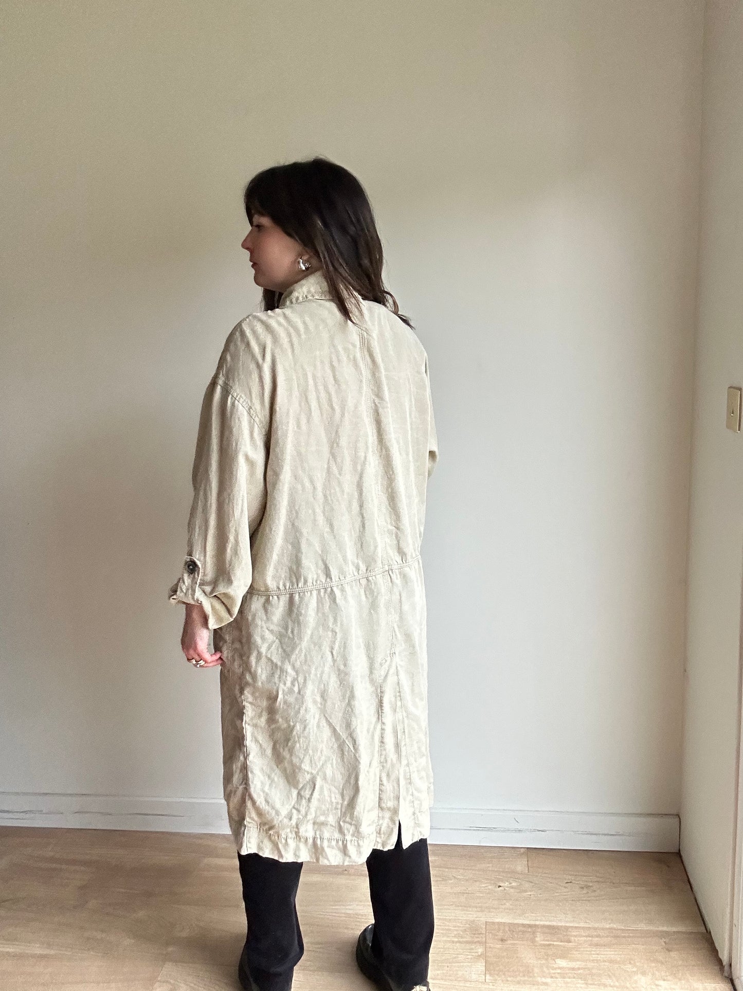 NEW Zara Linen Duster Coat - Sizs M/L