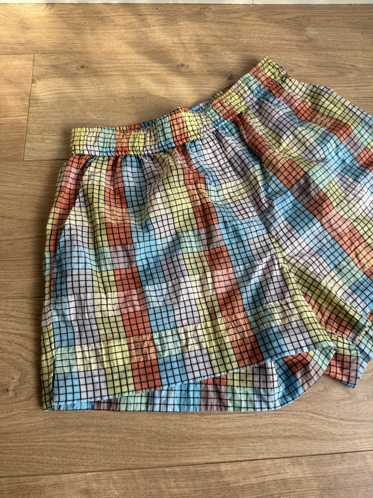 Ganni Check Shorts, 38