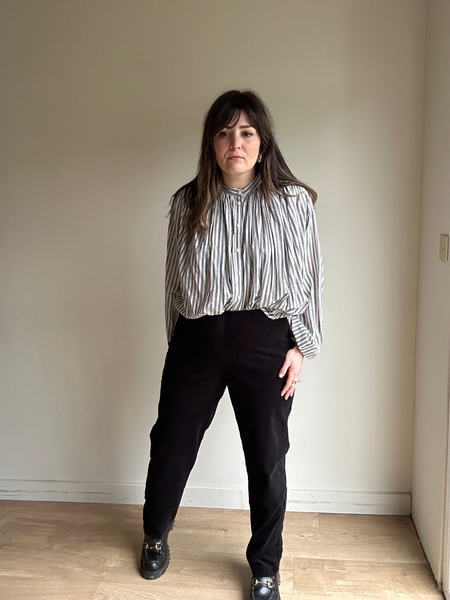 OSKA Slim Leg Needle Cord Trousers - Size 3