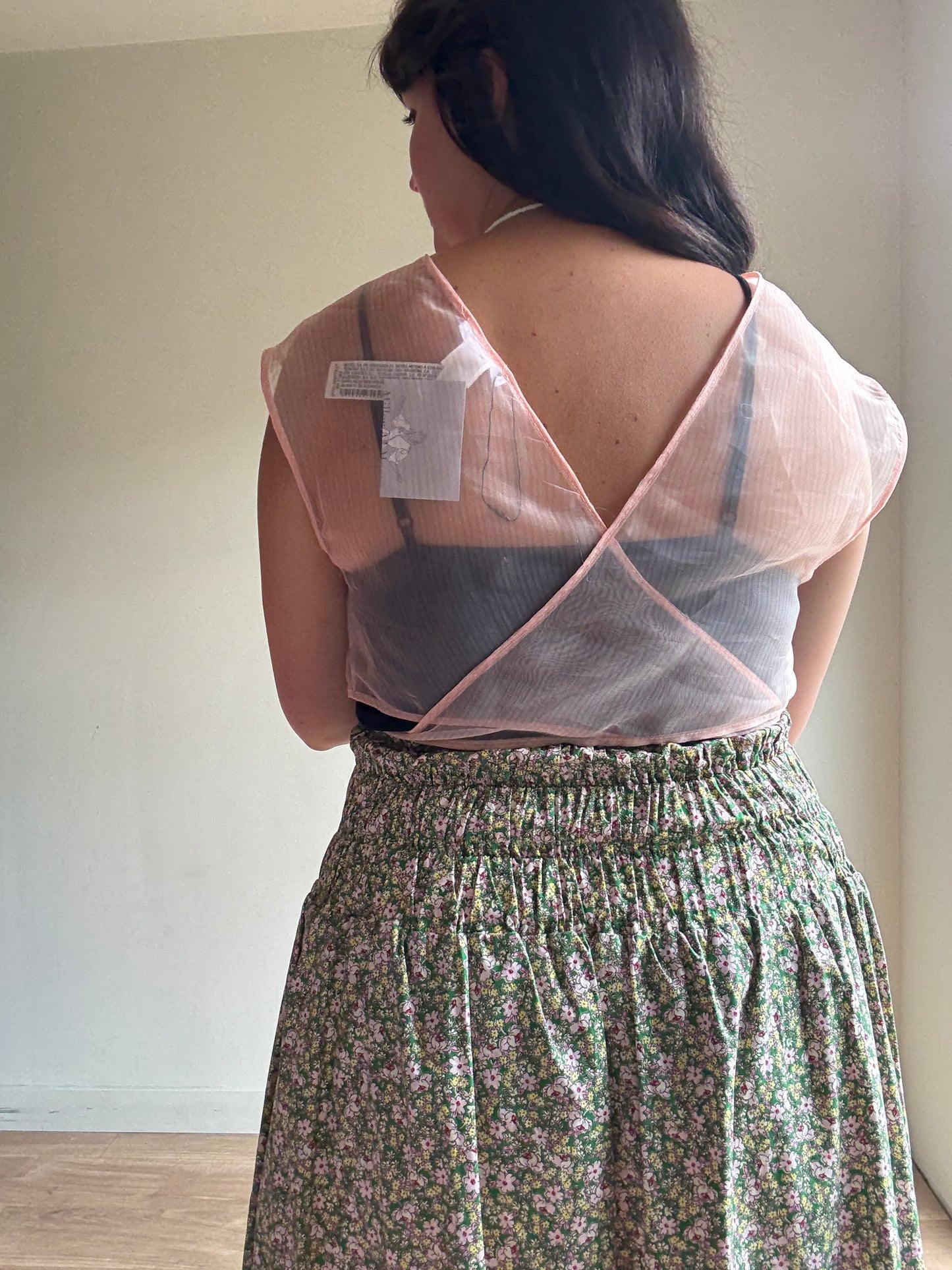 Zara Sheer Wrap Top, XL
