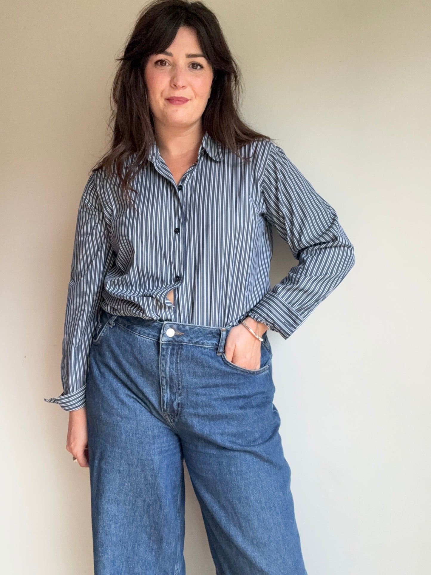 Liz Claiborne Vintage Stripe Shirt, M