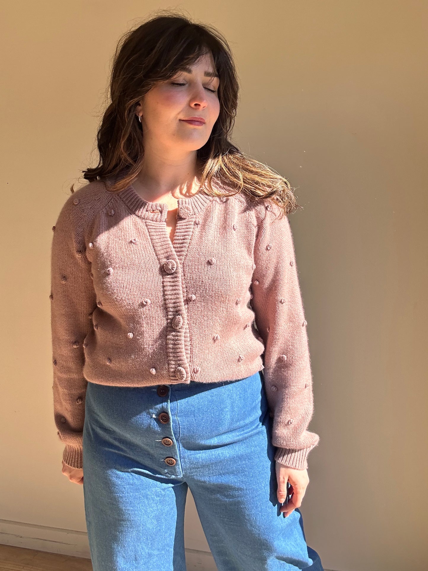 Crumpet Cashmere Popcorn Cardigan, M