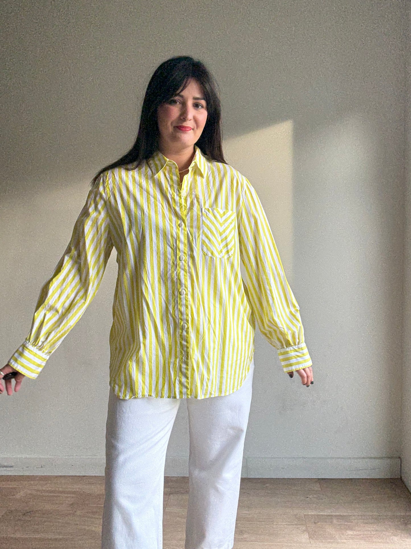 Rag & Bone Cotton Stripe Shirt, L