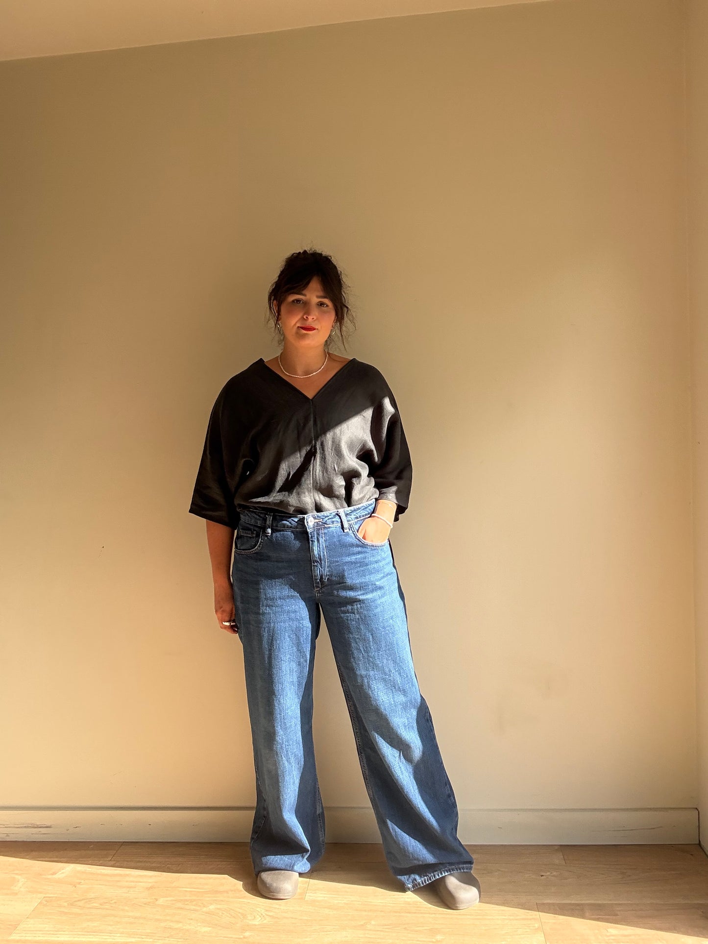 Zara Wide Leg Full Length Jeans, 16