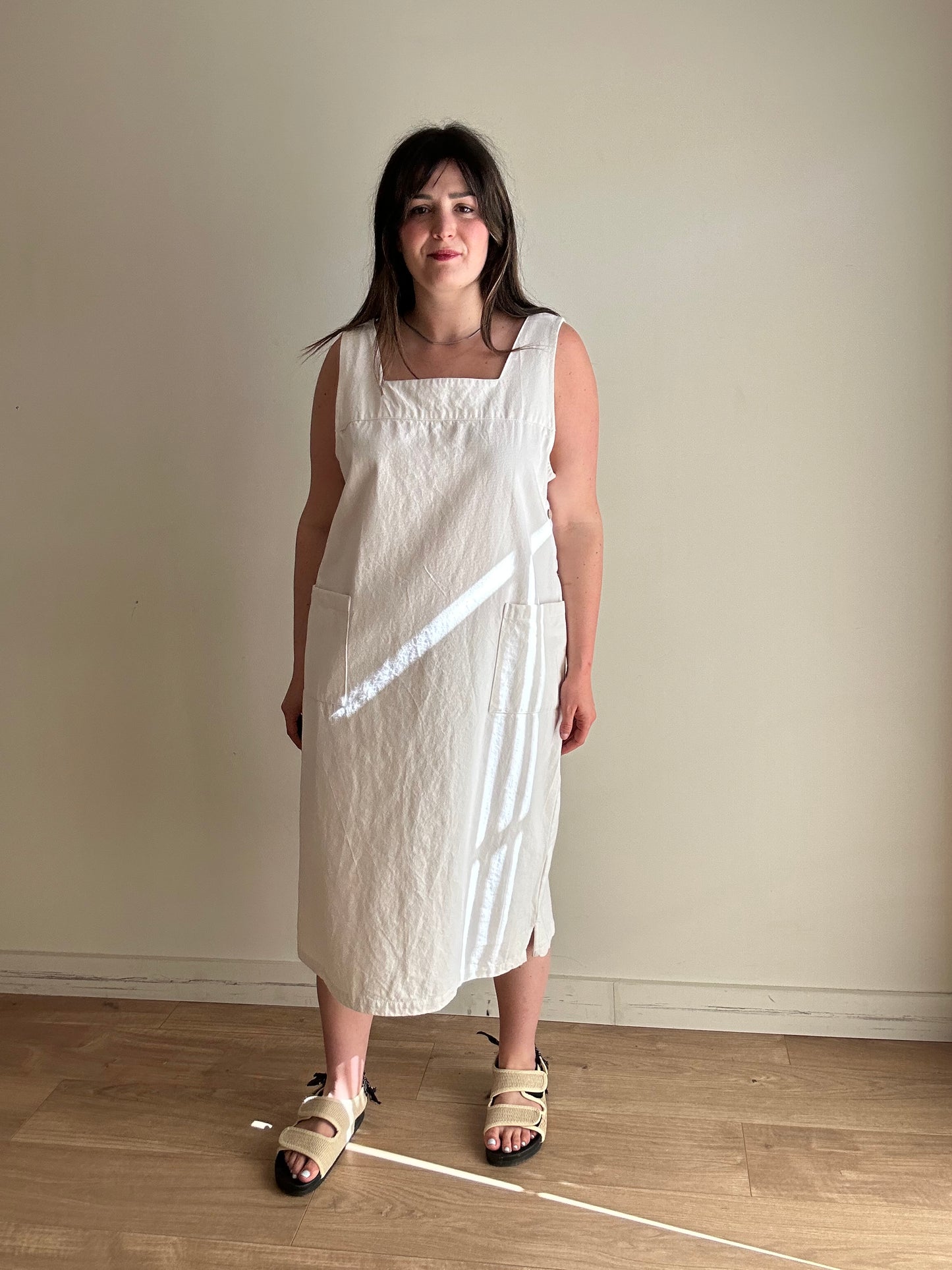 White Stuff Cotton Twill Pinafore Dress, 16