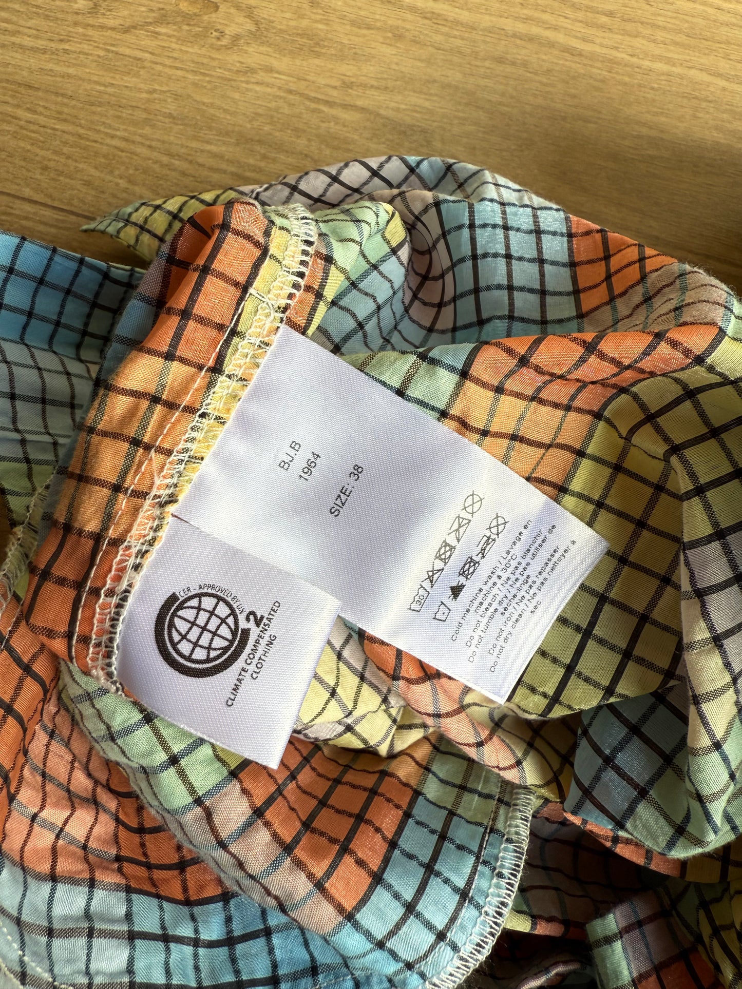 Ganni Check Shorts, 38