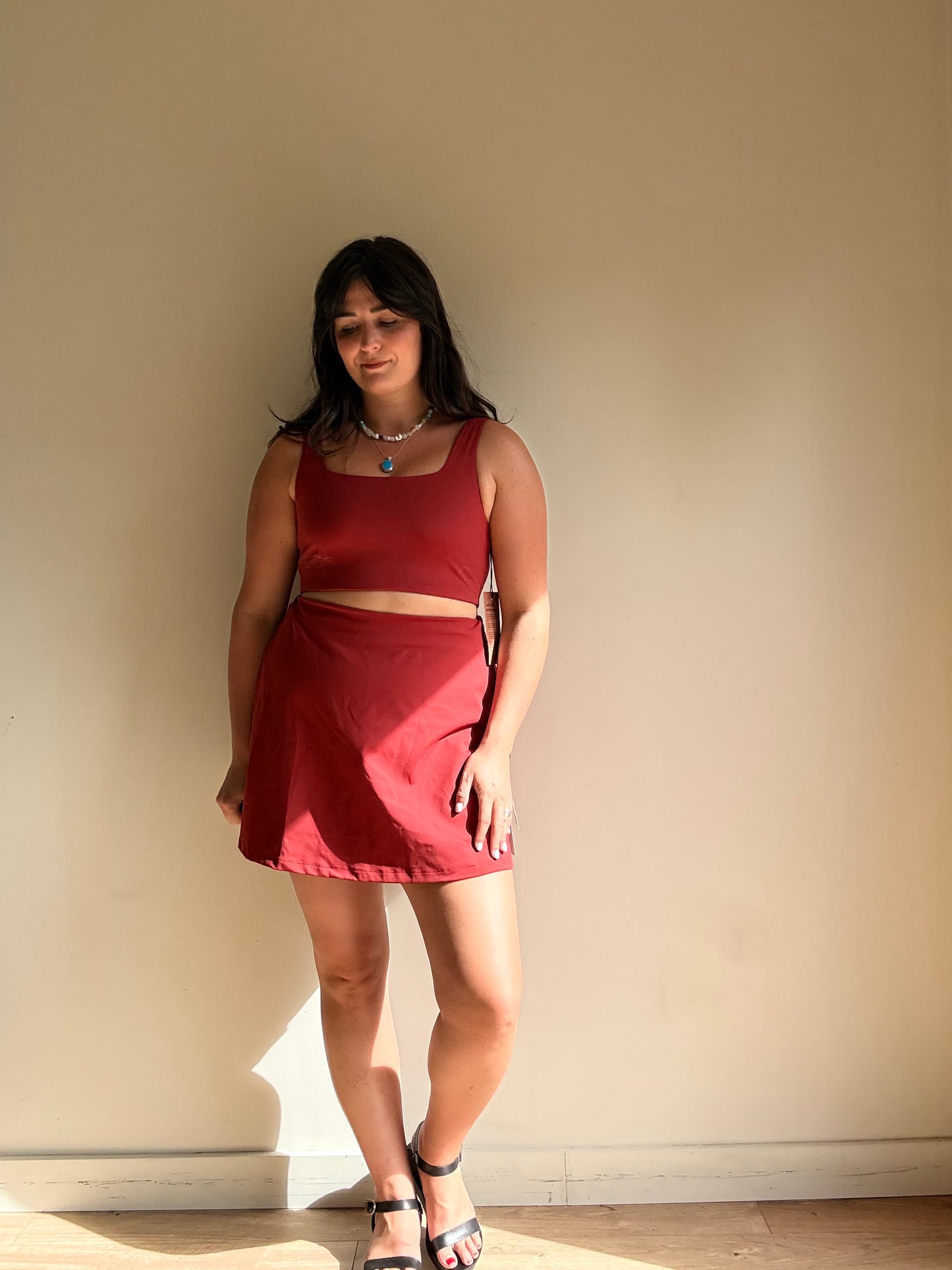 Girlfriend Collective NEW Skort and Bra Set, L-XL