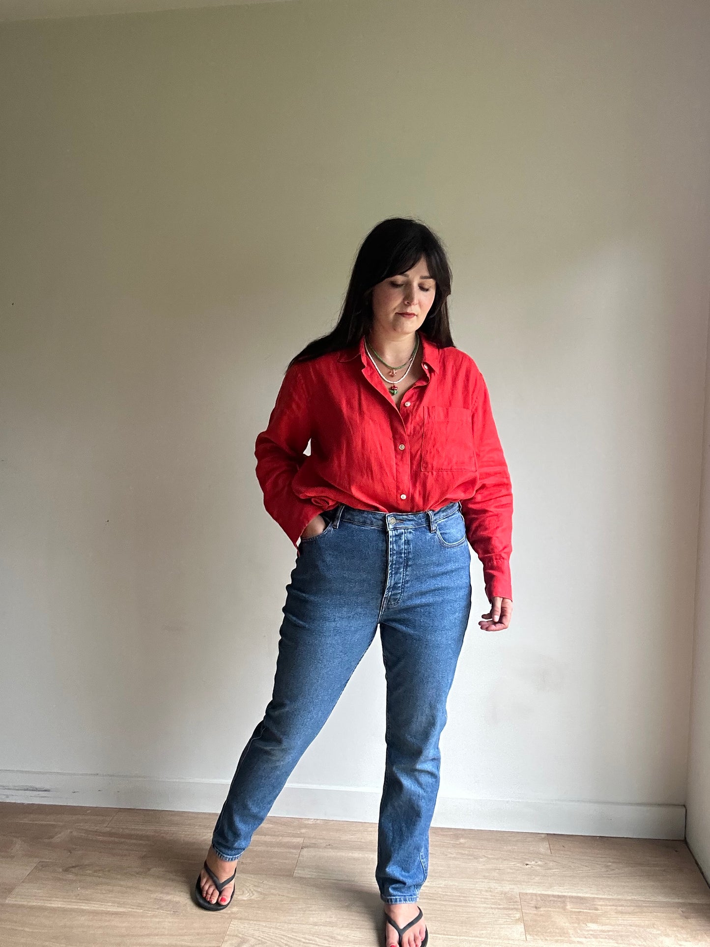 Sezane 'Brut Sexy' Tapered Jeans, UK 14-16
