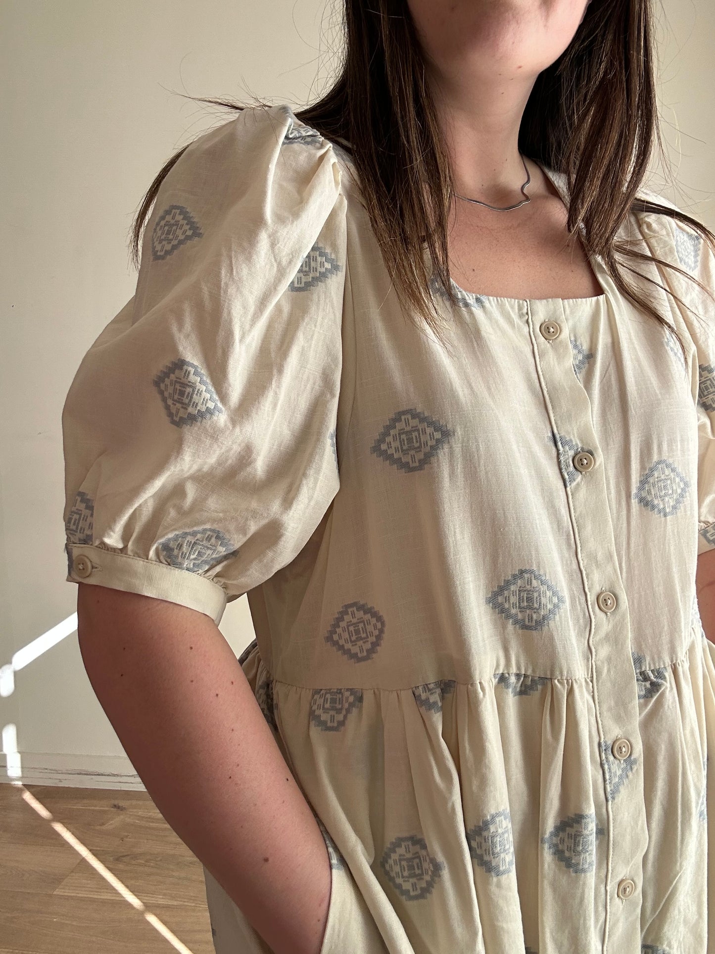 FOLK Ikat Print Cotton Dress, 4