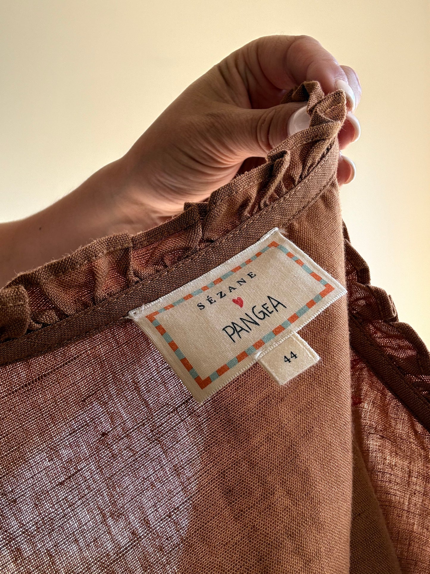 Sezane X Pangea Embroidered Blouse, 44