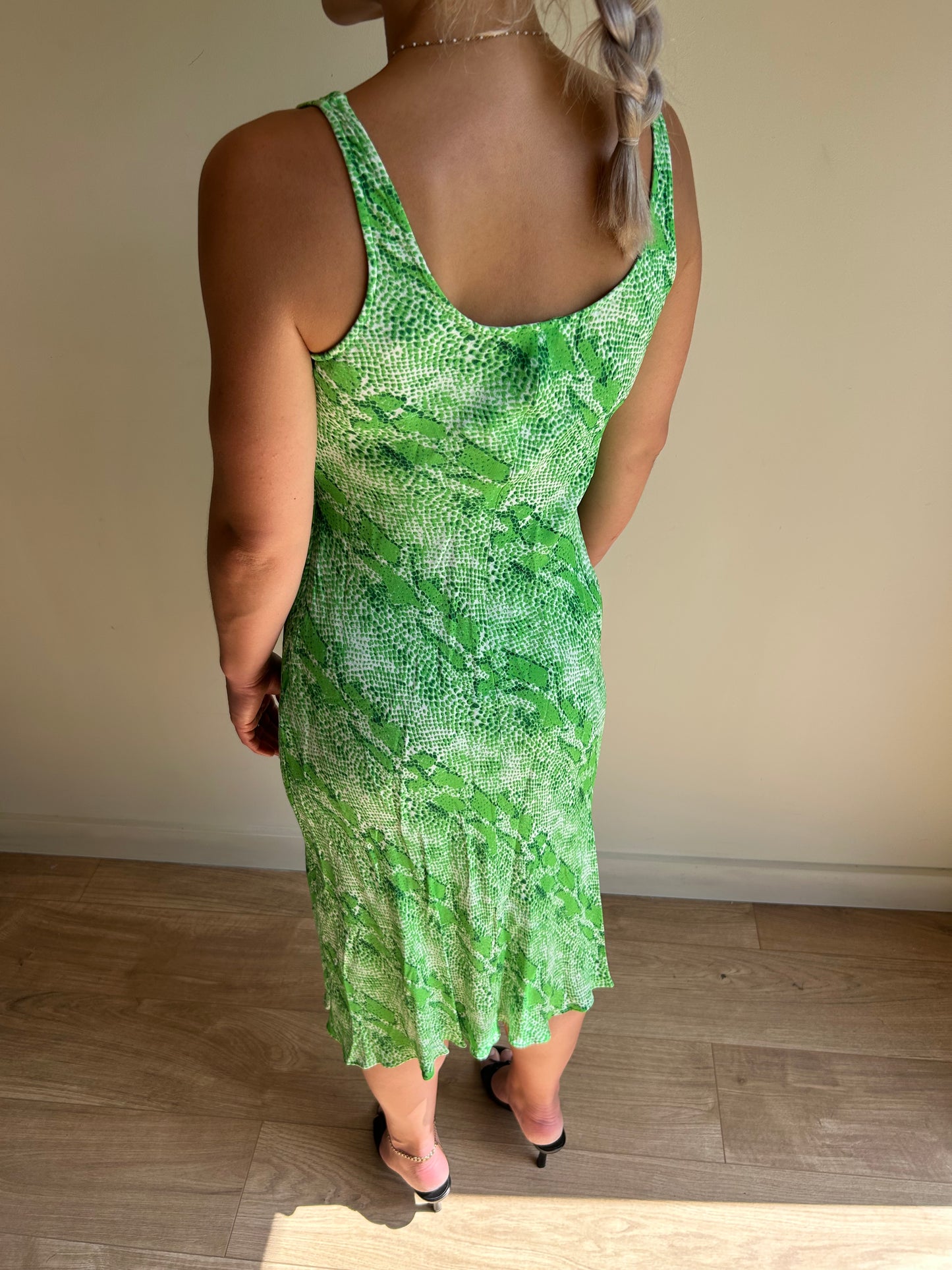 Whistles Snakeprint Slip Dress, 8