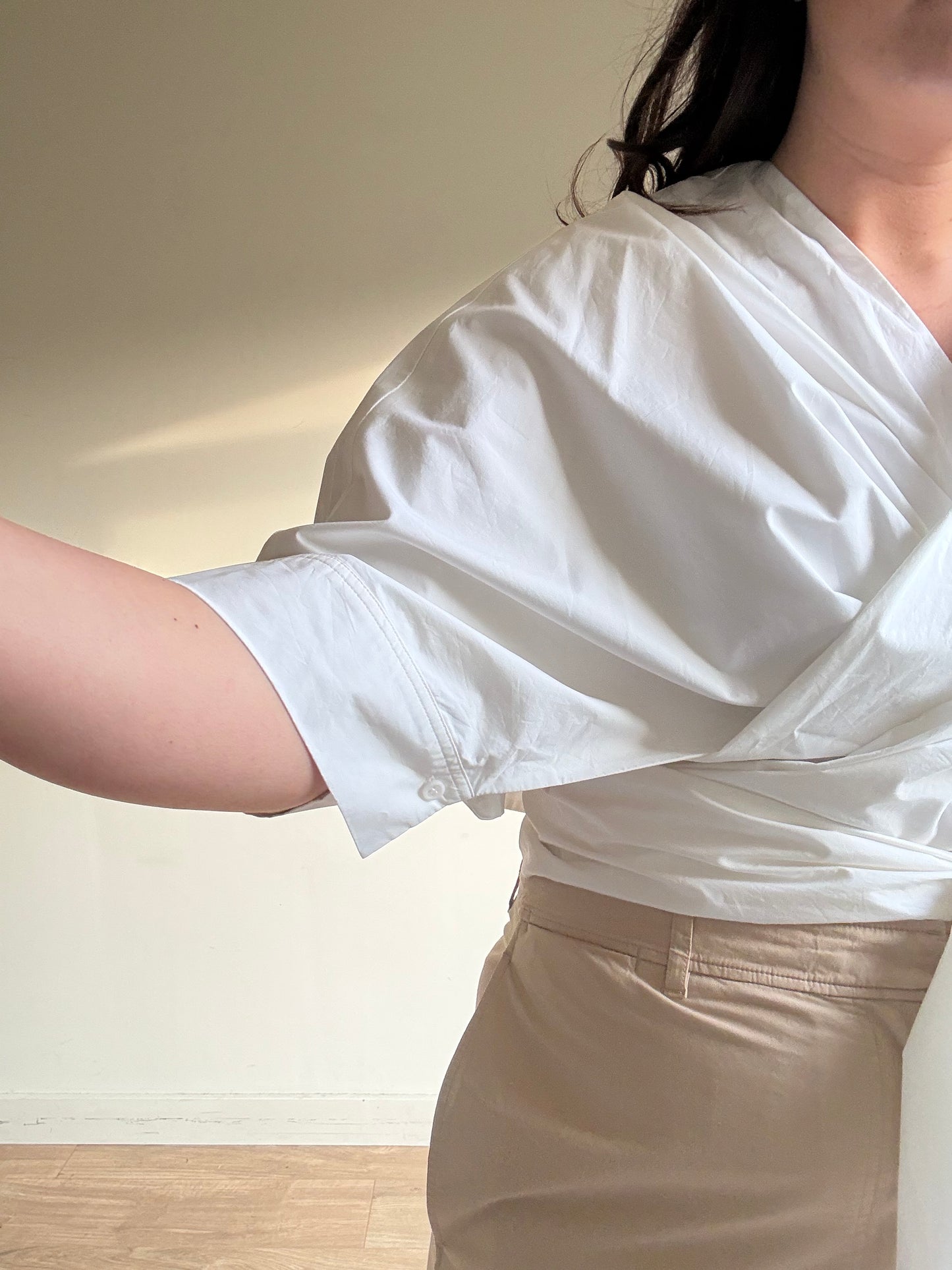 COS NEW Wrap Cotton Top, One Size