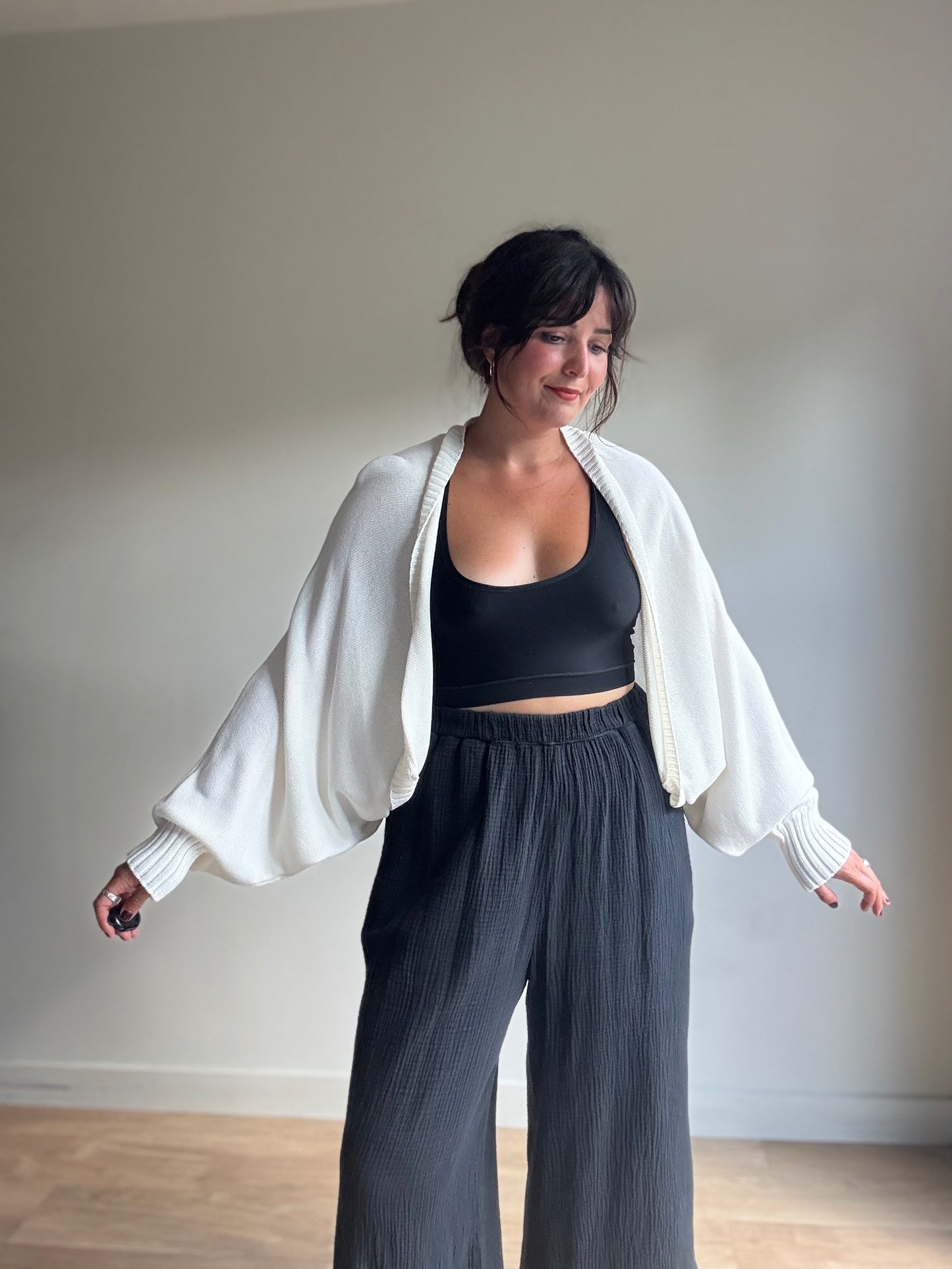 DKNY Open Cardigan, Large