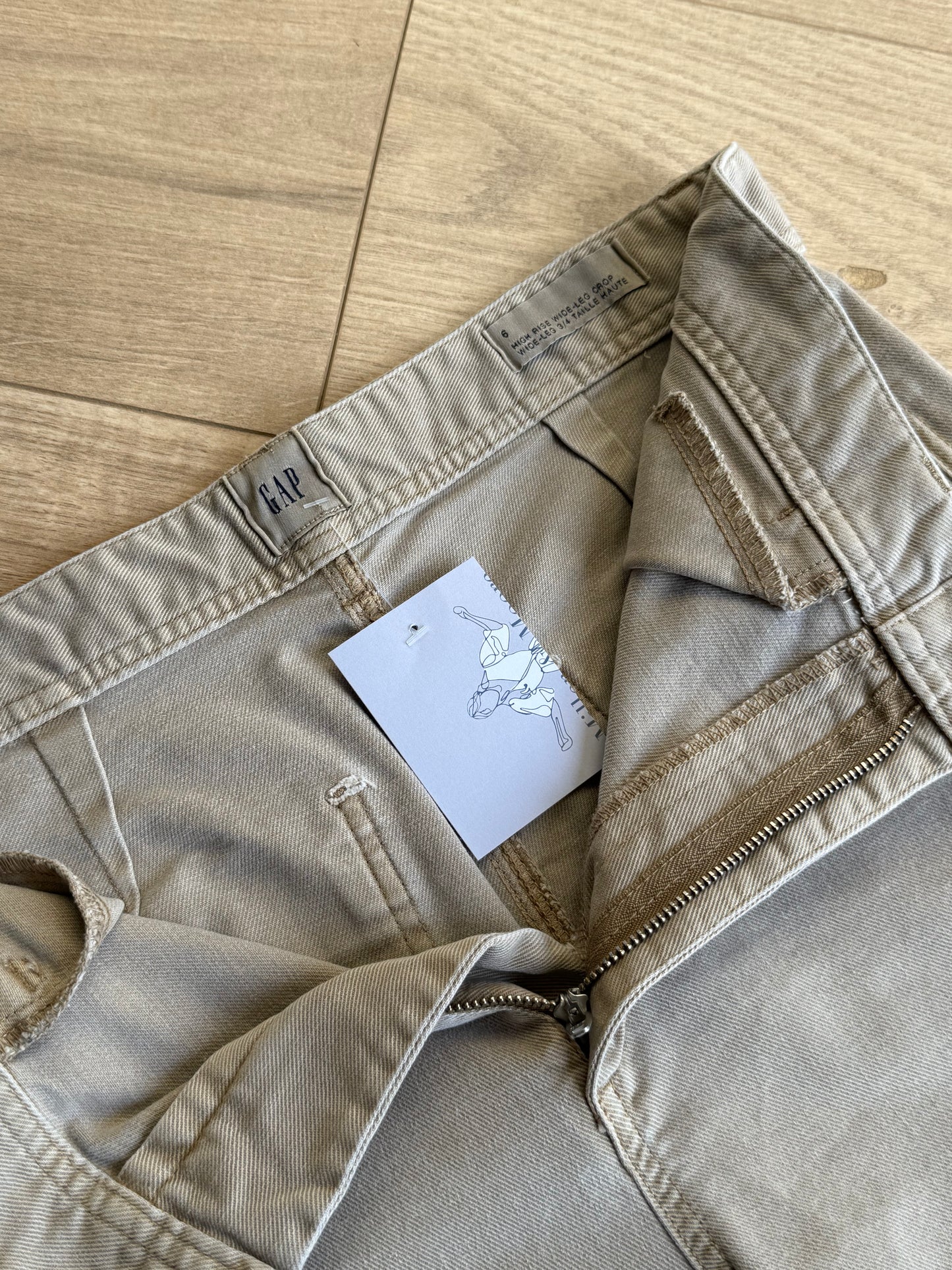 GAP High Rise Wide Leg Crop Jeans, 10