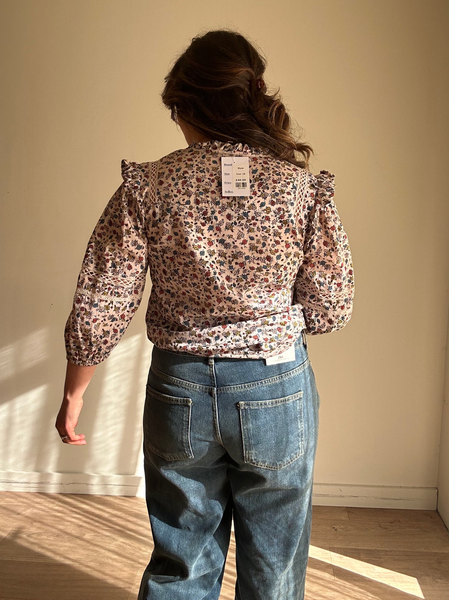 Wyse Floral Frill Blouse, 10