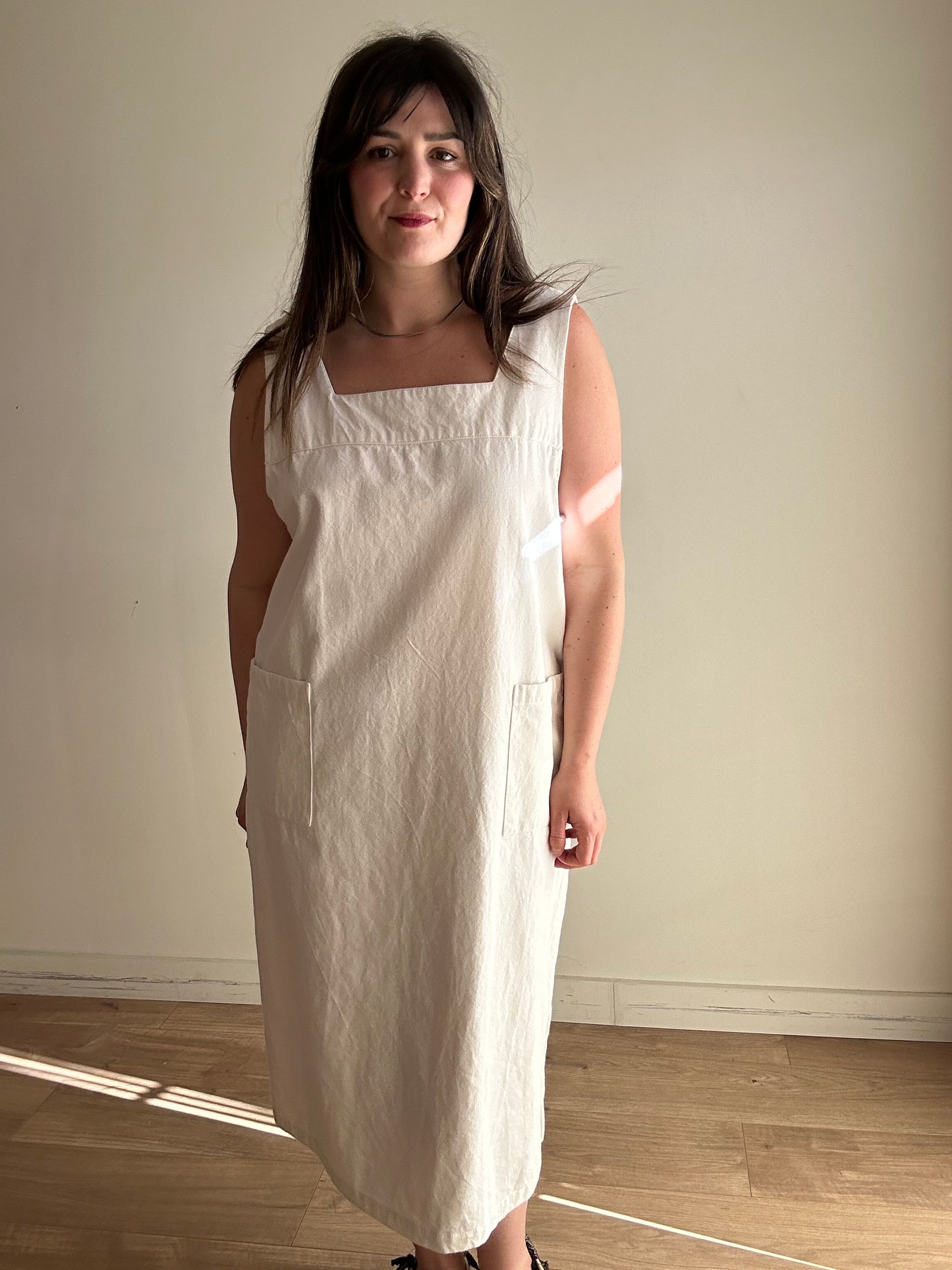 White Stuff Cotton Twill Pinafore Dress, 16