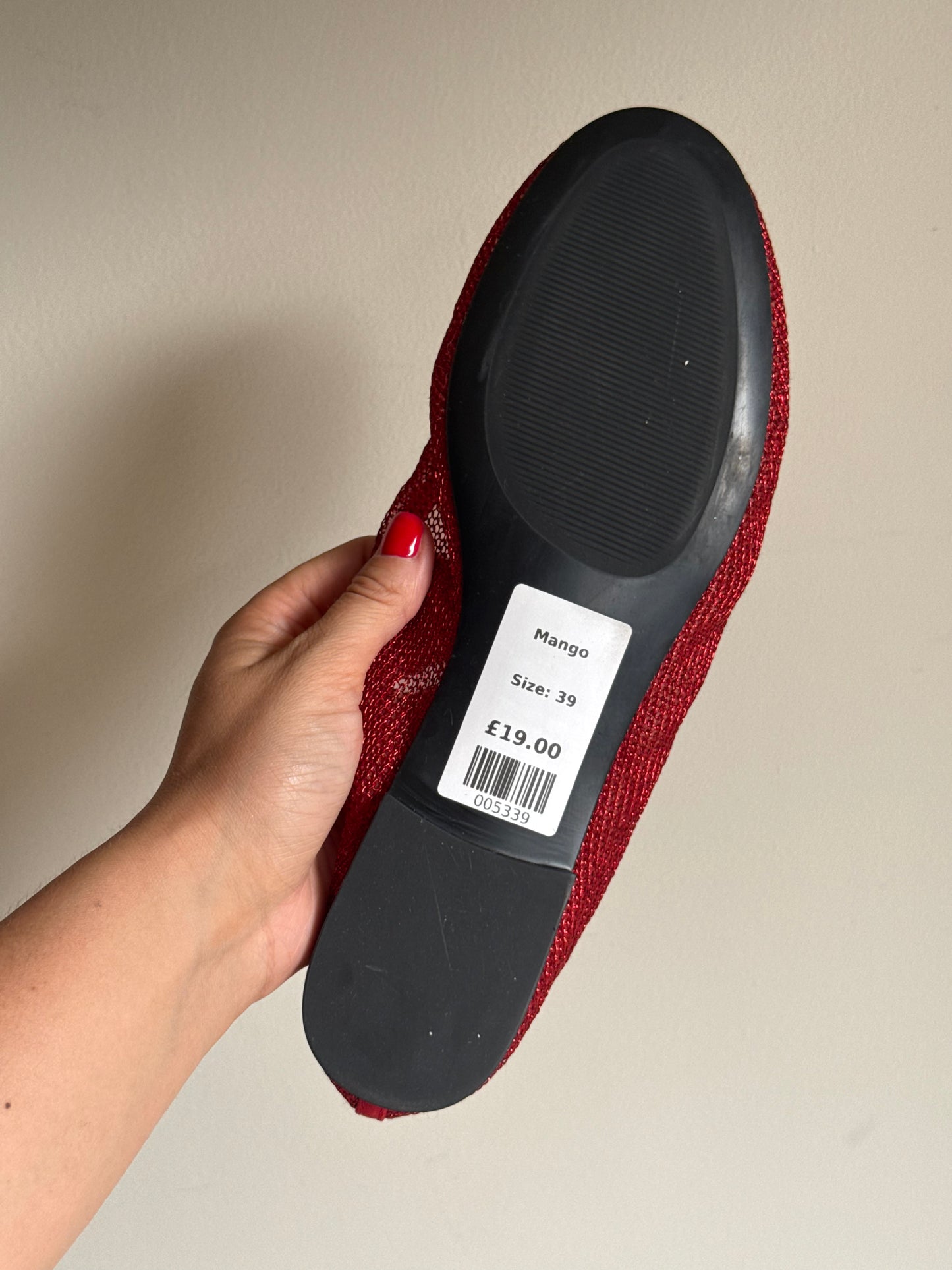 Mango NEW Mesh Ballet Flats, 39