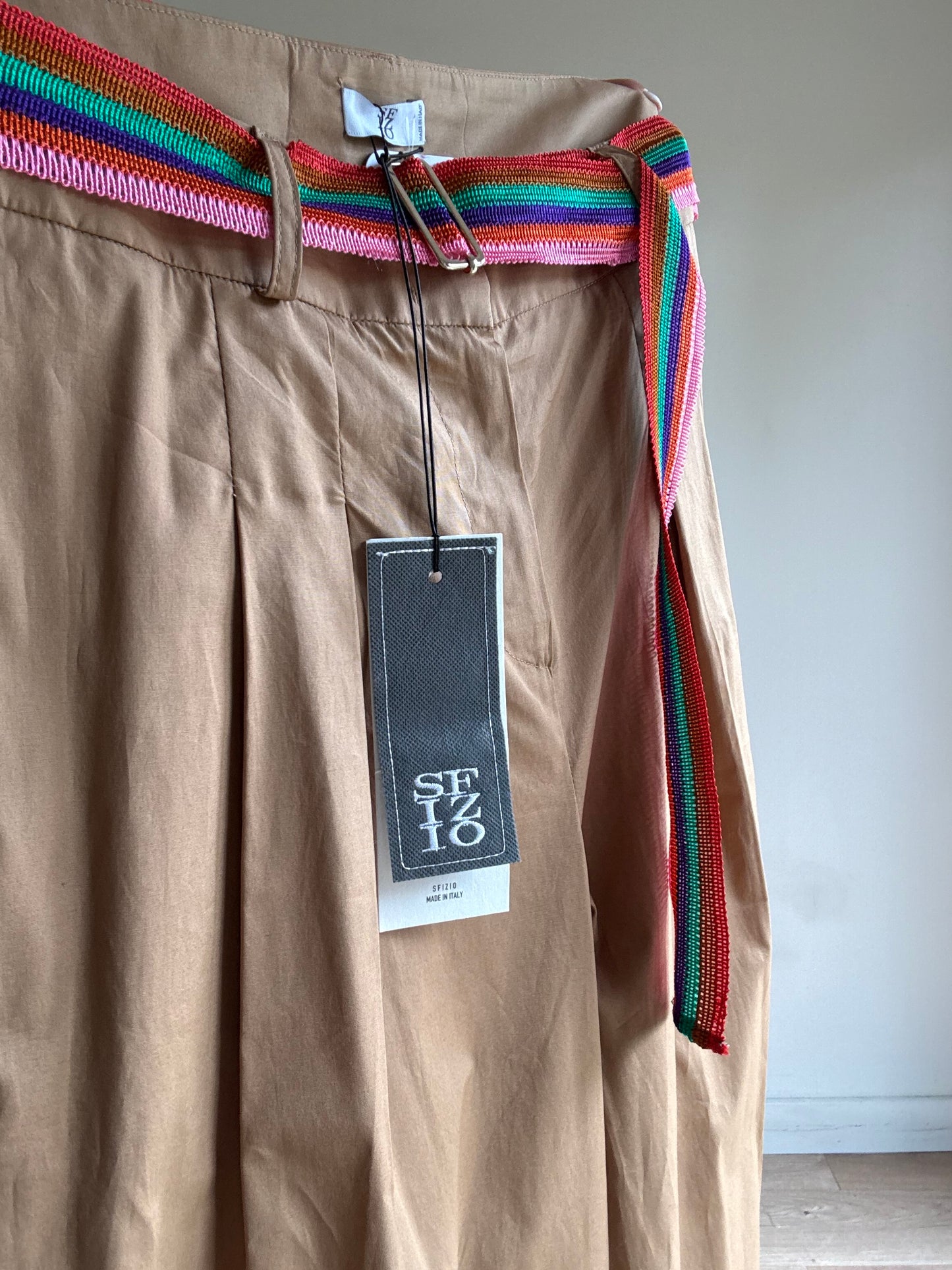 SFIZIO NEW Wide Leg Belted Trousers, 12
