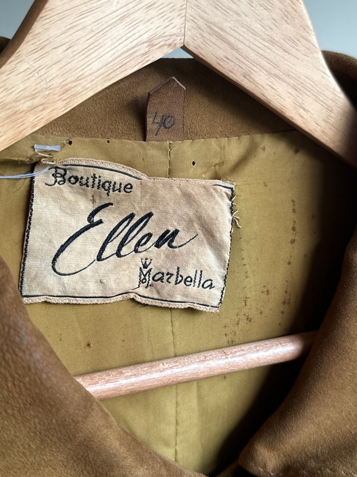 Vintage Suede Button Up Jacket, S