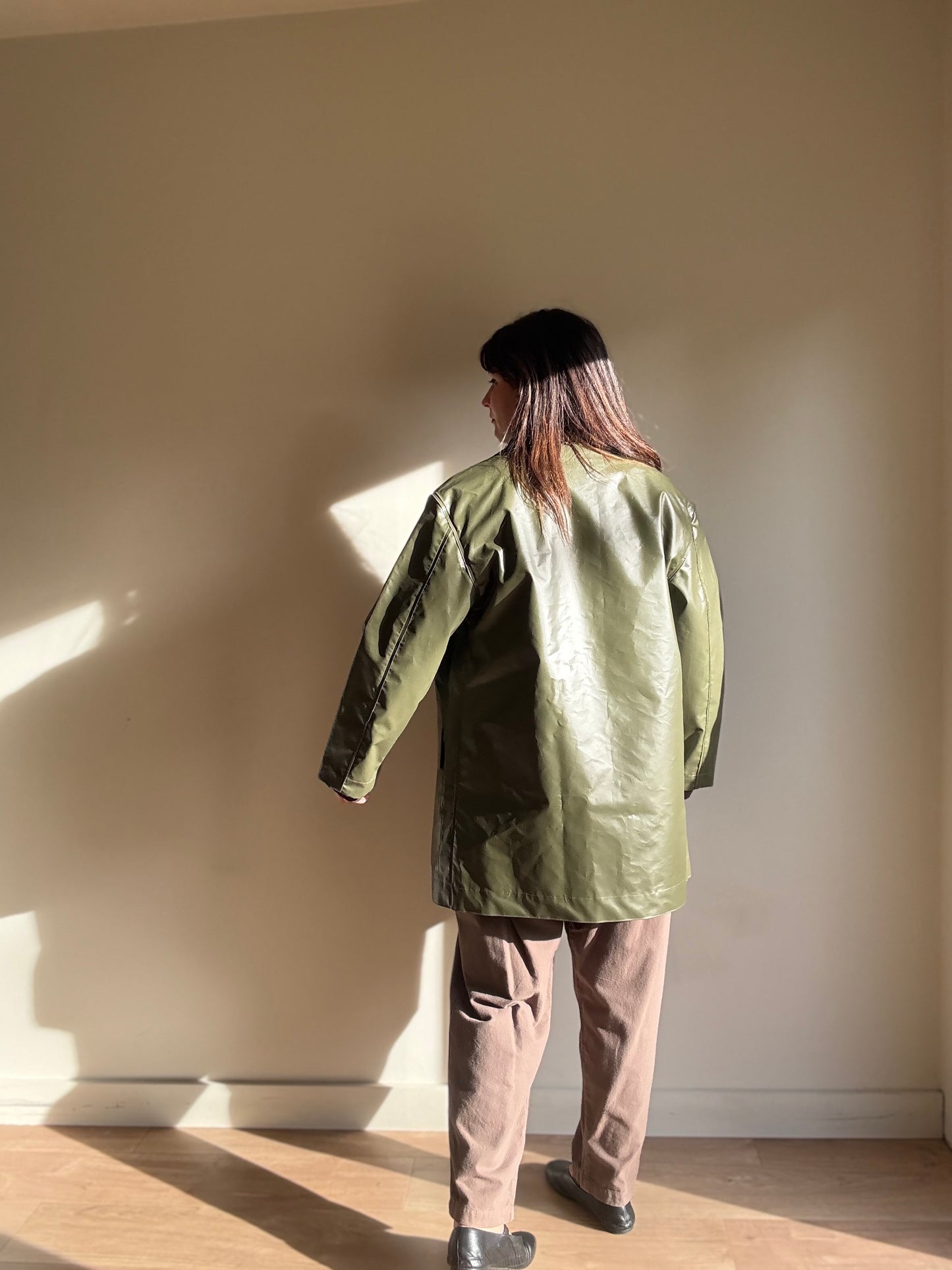 Margaret Howell NEW Welded PVC Coated Mac, S