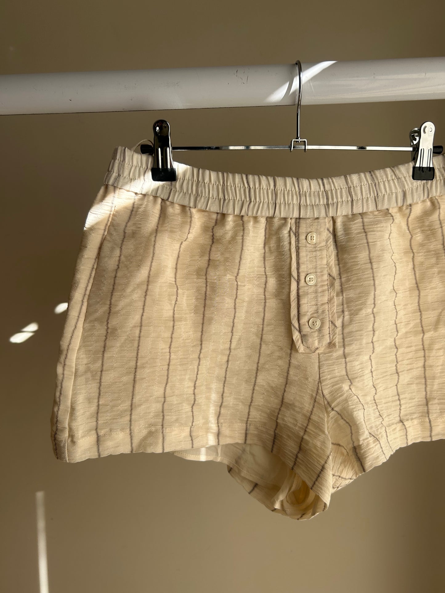 Zara NEW Stripe Boxer Style Shorts, S