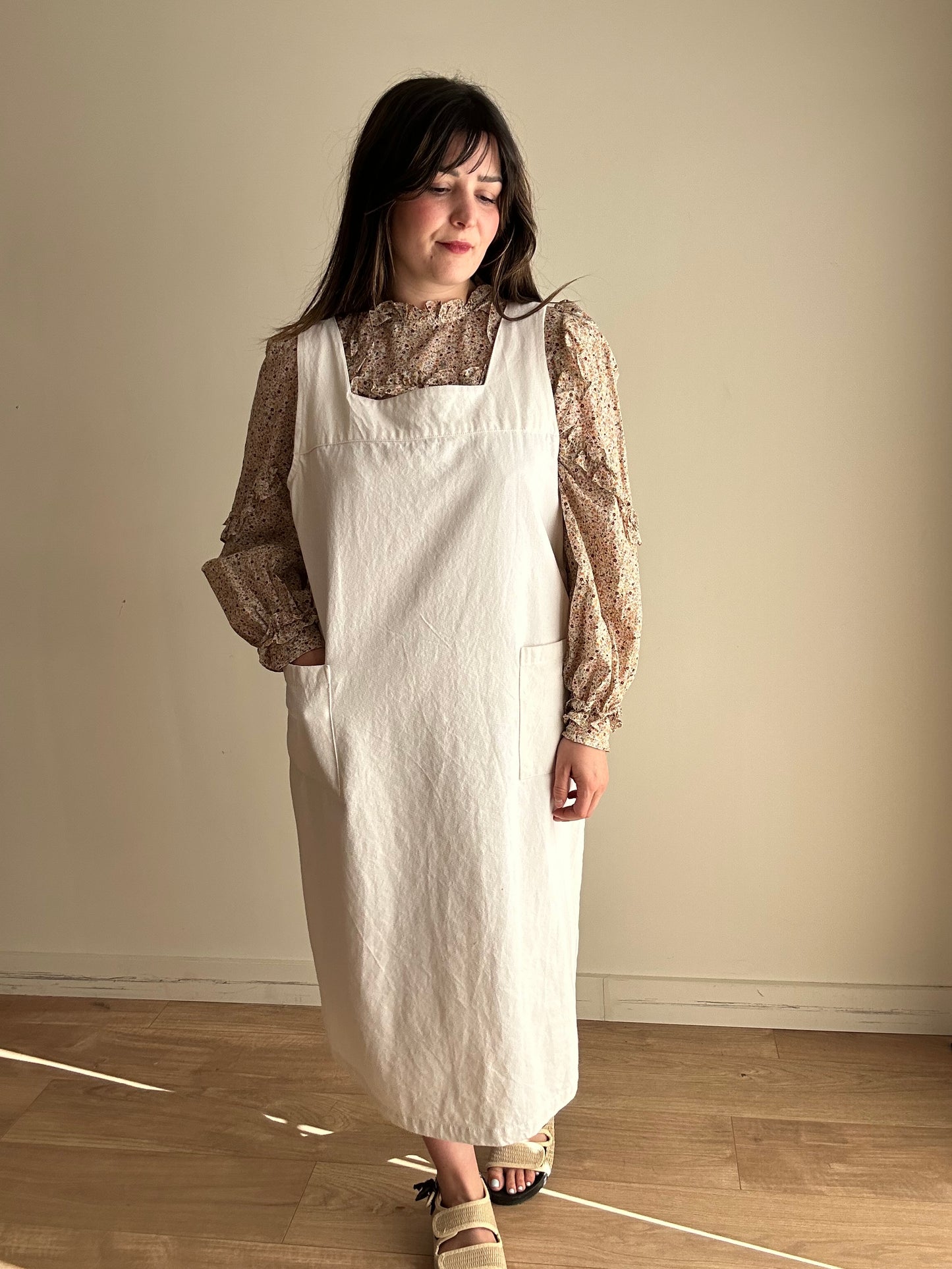 White Stuff Cotton Twill Pinafore Dress, 16