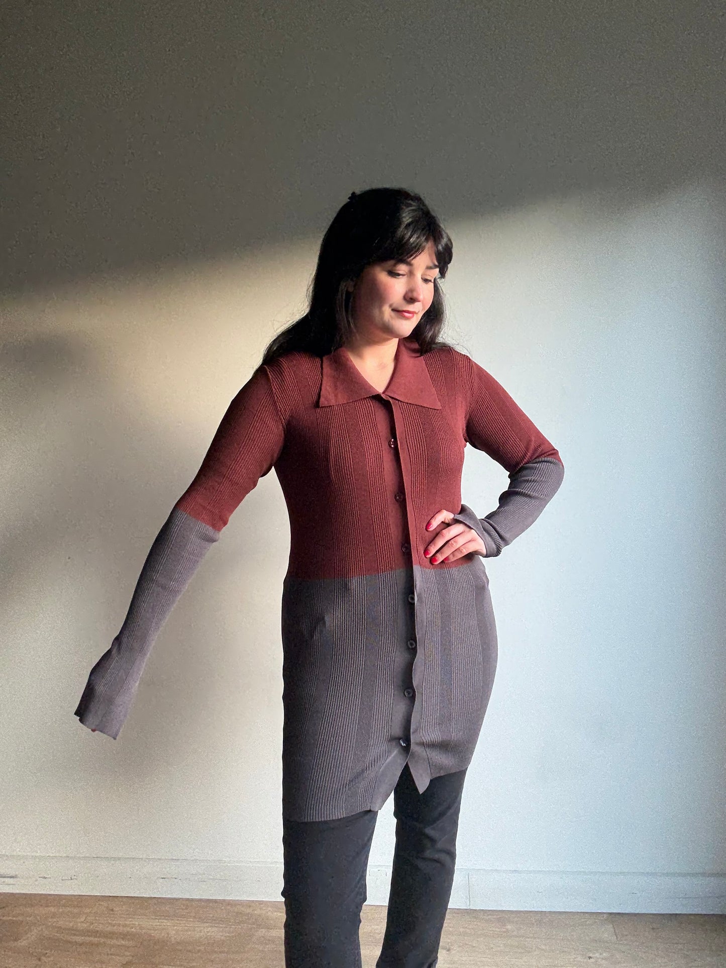 Remain Birger Christensen Ribbed Longline Cardigan, 12