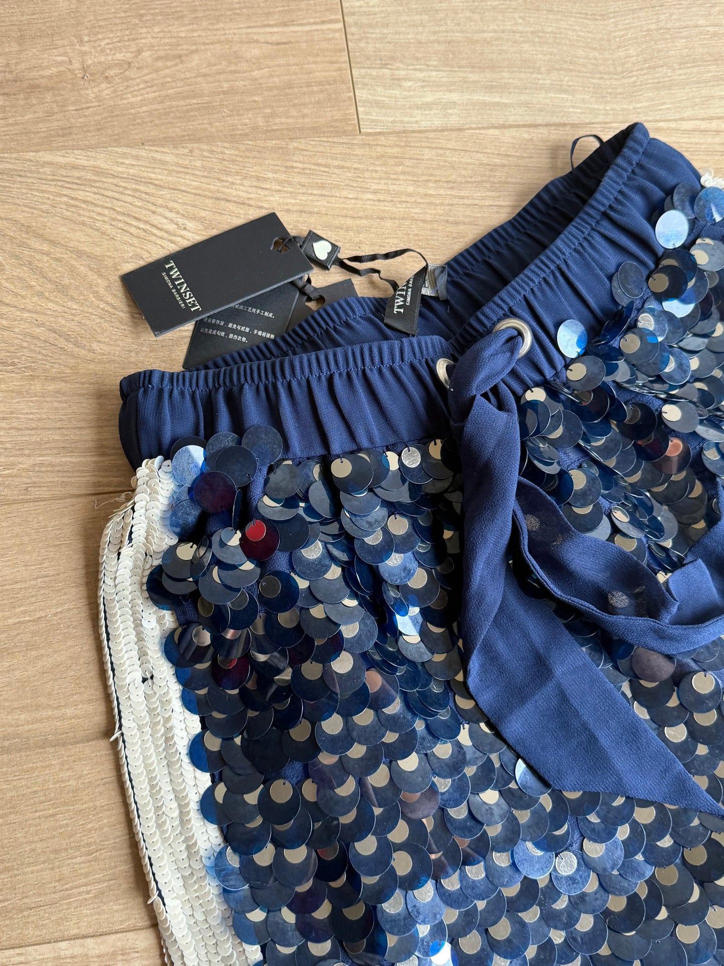 NEW Twinset Sequin Long Shorts, 40