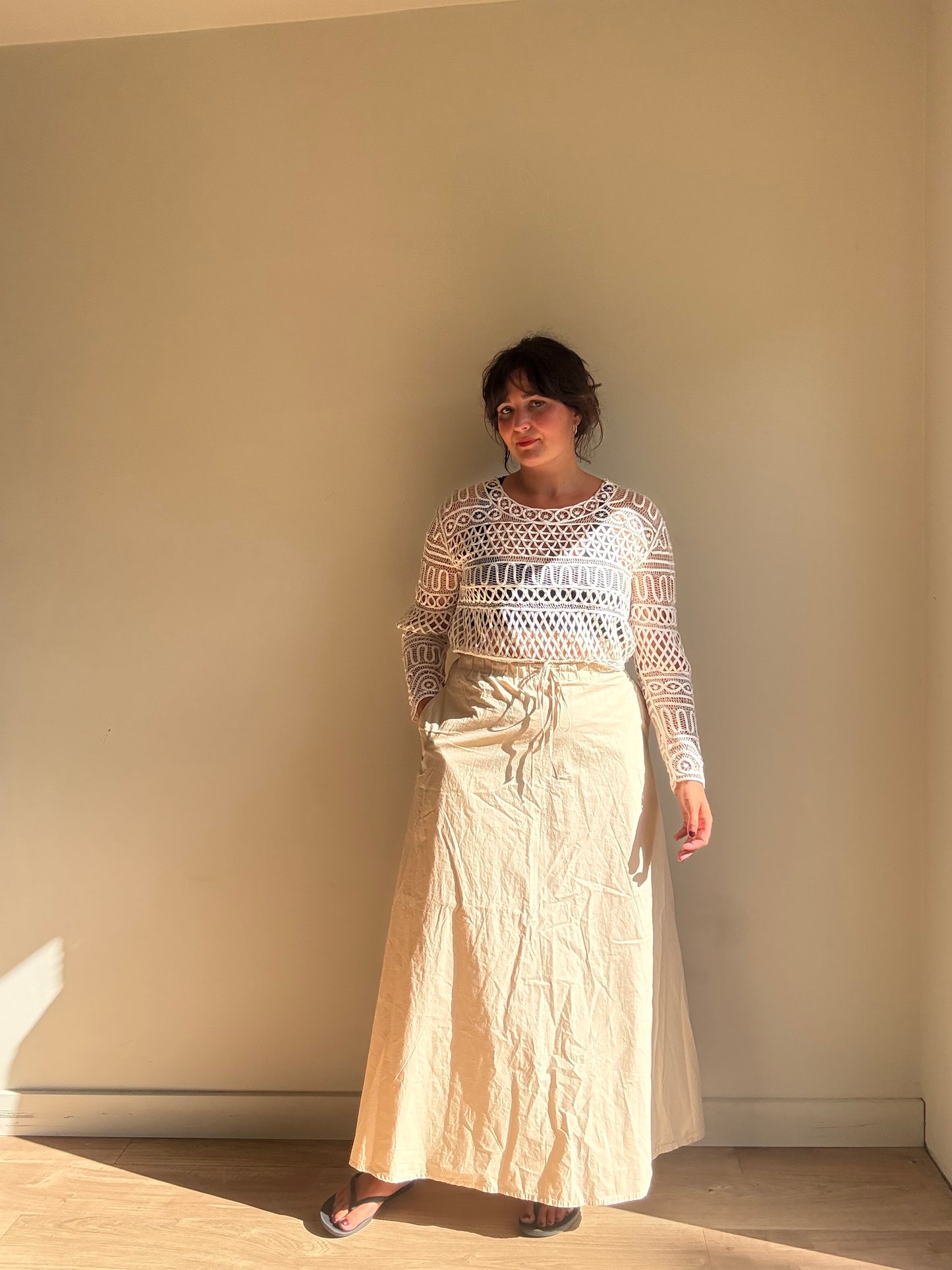 H&M Cotton Maxi Skirt, XS