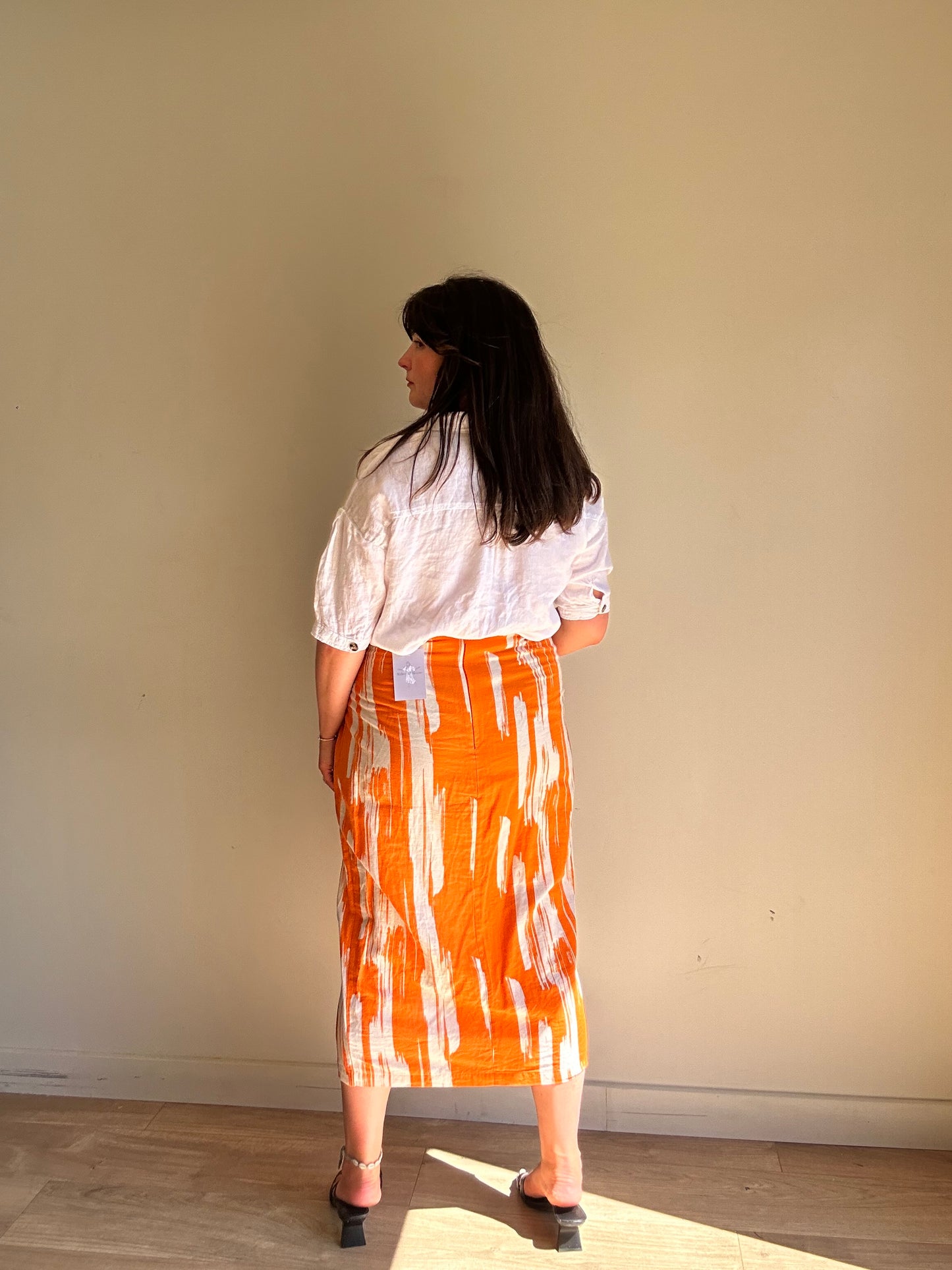 Tie Waist Midi Skirt, 16