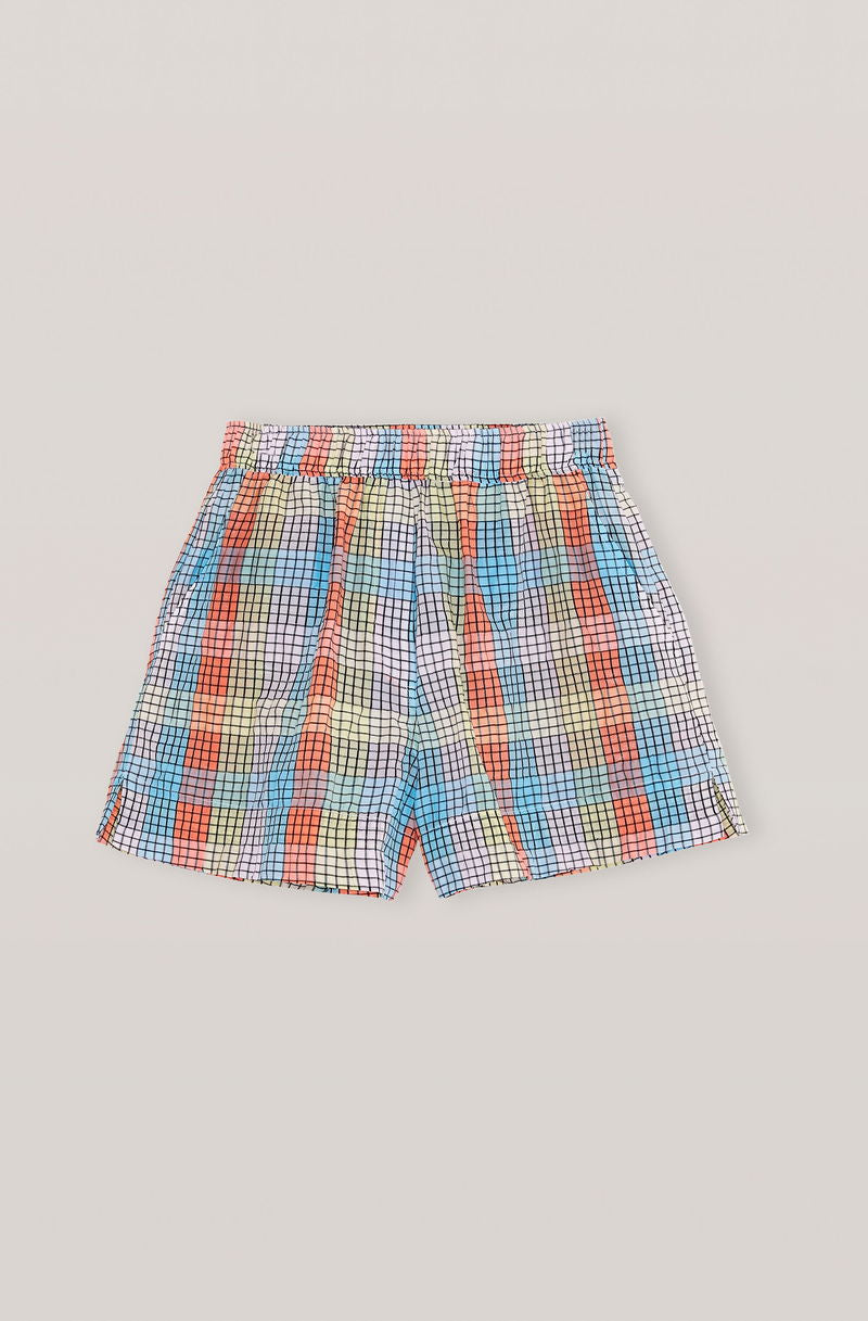 Ganni Check Shorts, 38