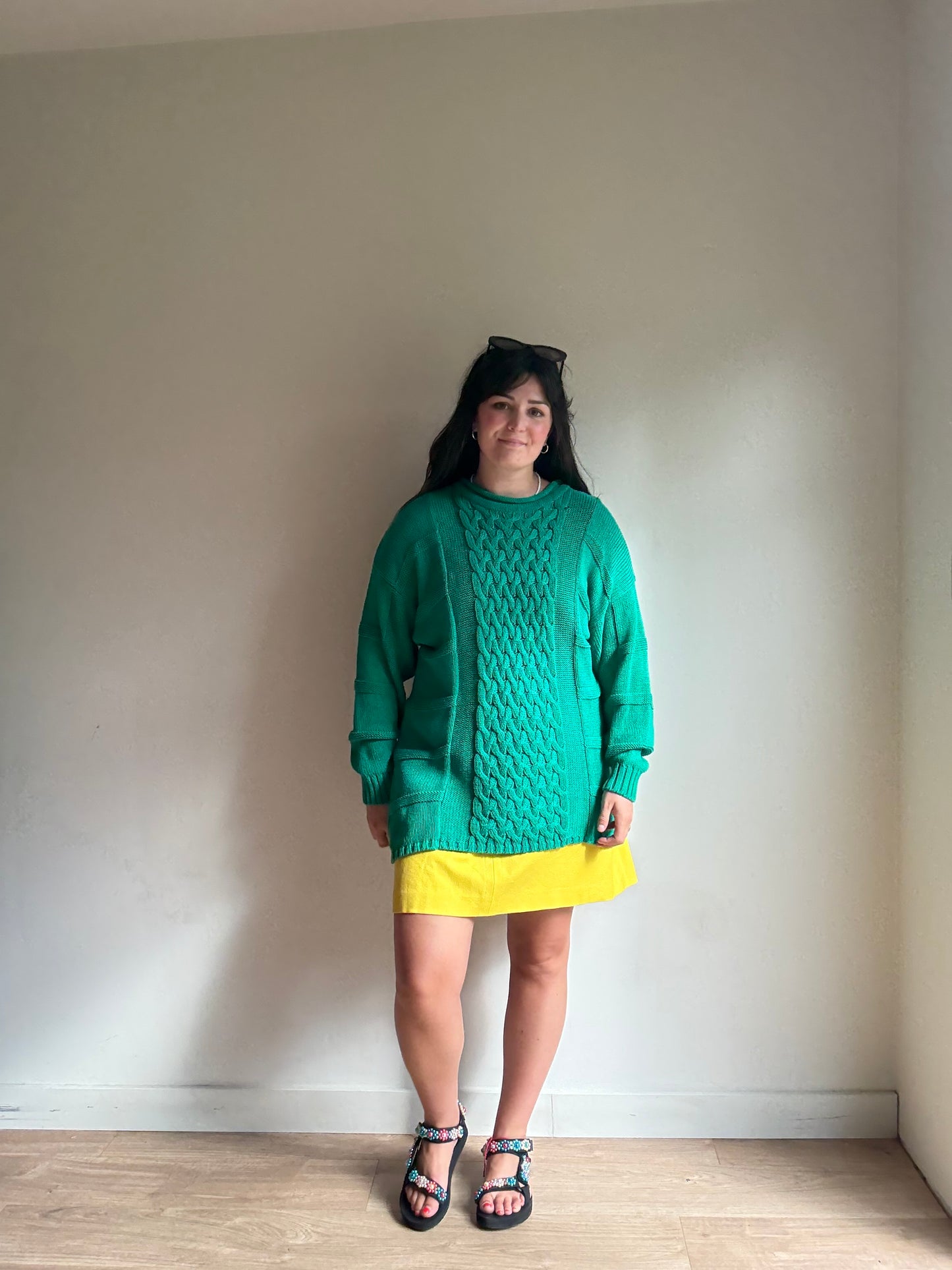 Betty Barclay Vintage Cable Knit Long Jumper, L/XL