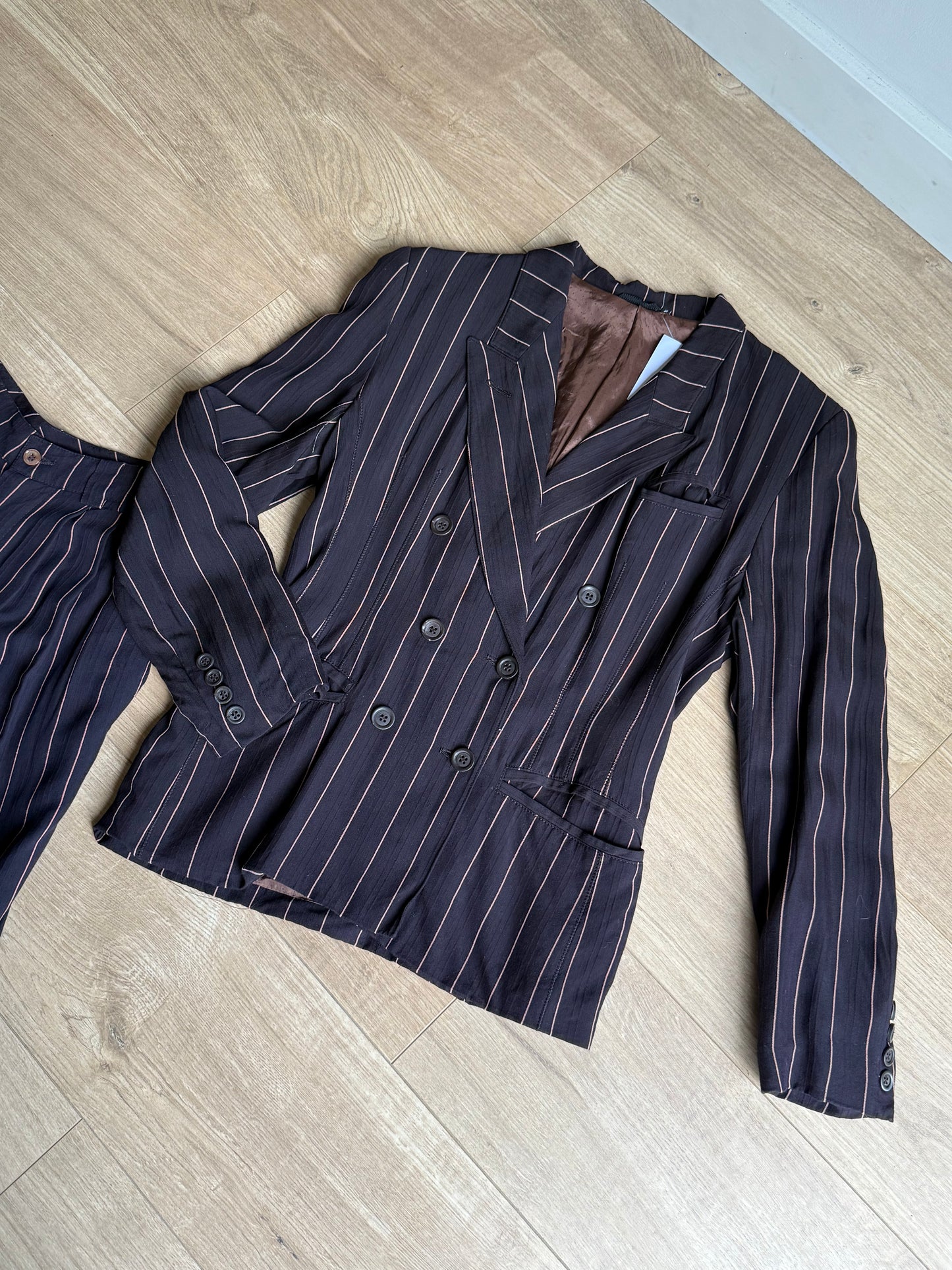 Vintage Betty Barclay Pinstripe Short Suit, Small