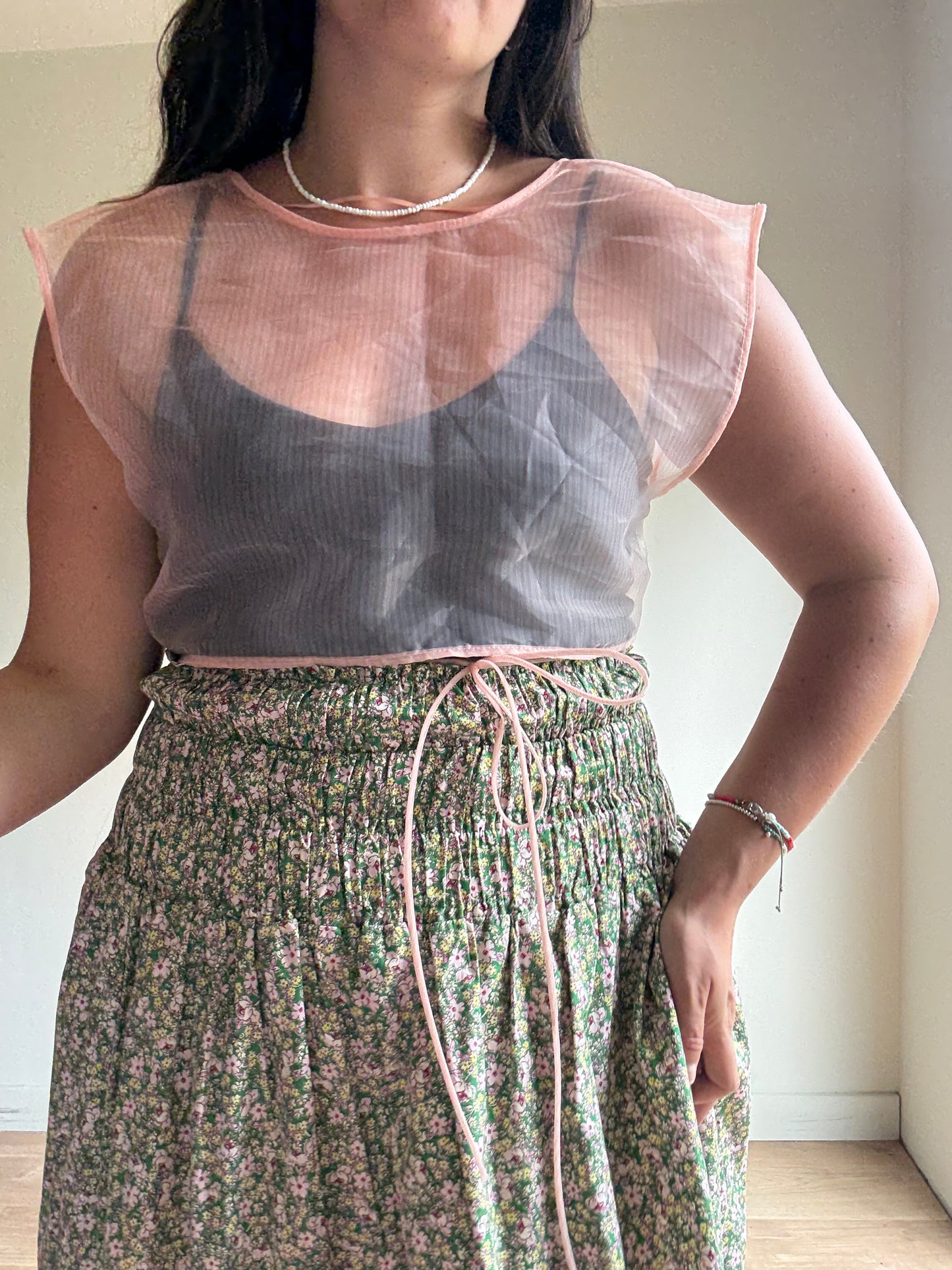 Zara Sheer Wrap Top, XL