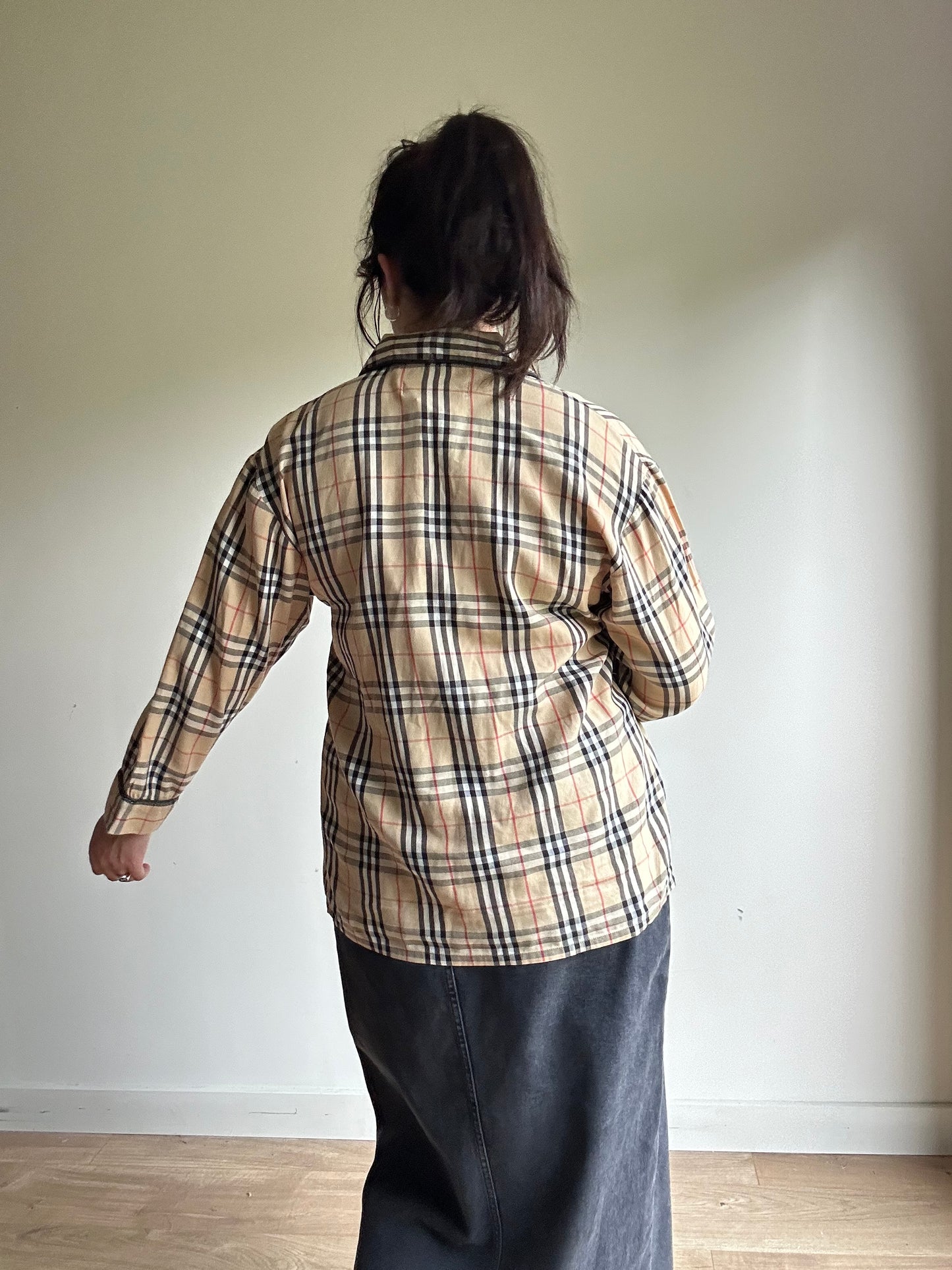 Vintage Burberry's Classic Check Print Shirt, S