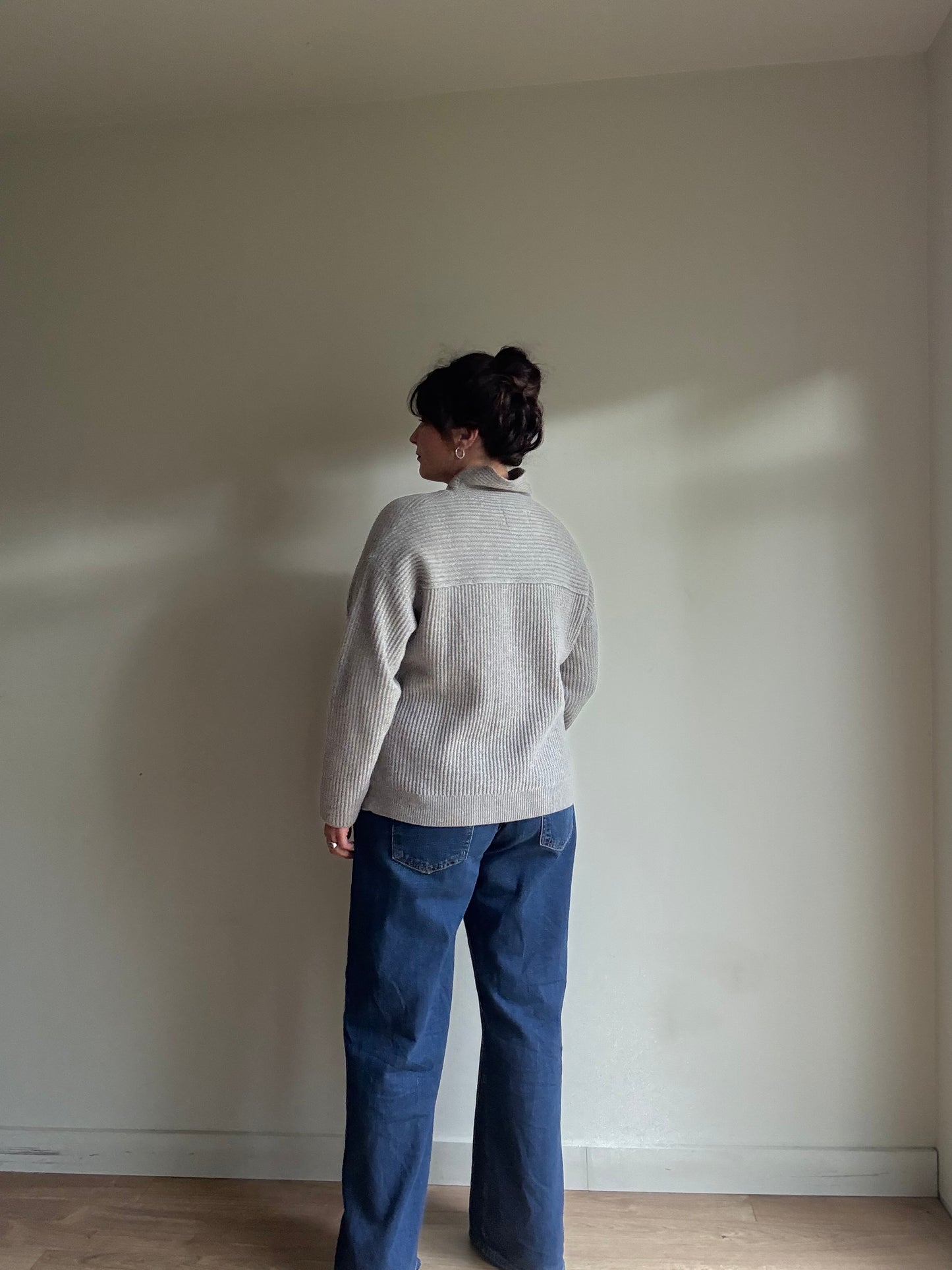 Folk High Neck Wool Jumper, L