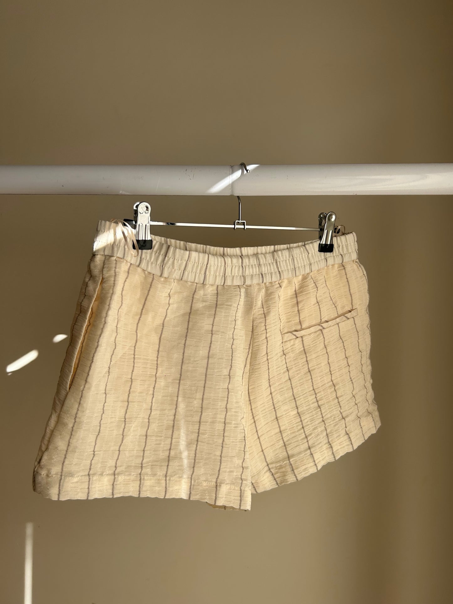 Zara NEW Stripe Boxer Style Shorts, S
