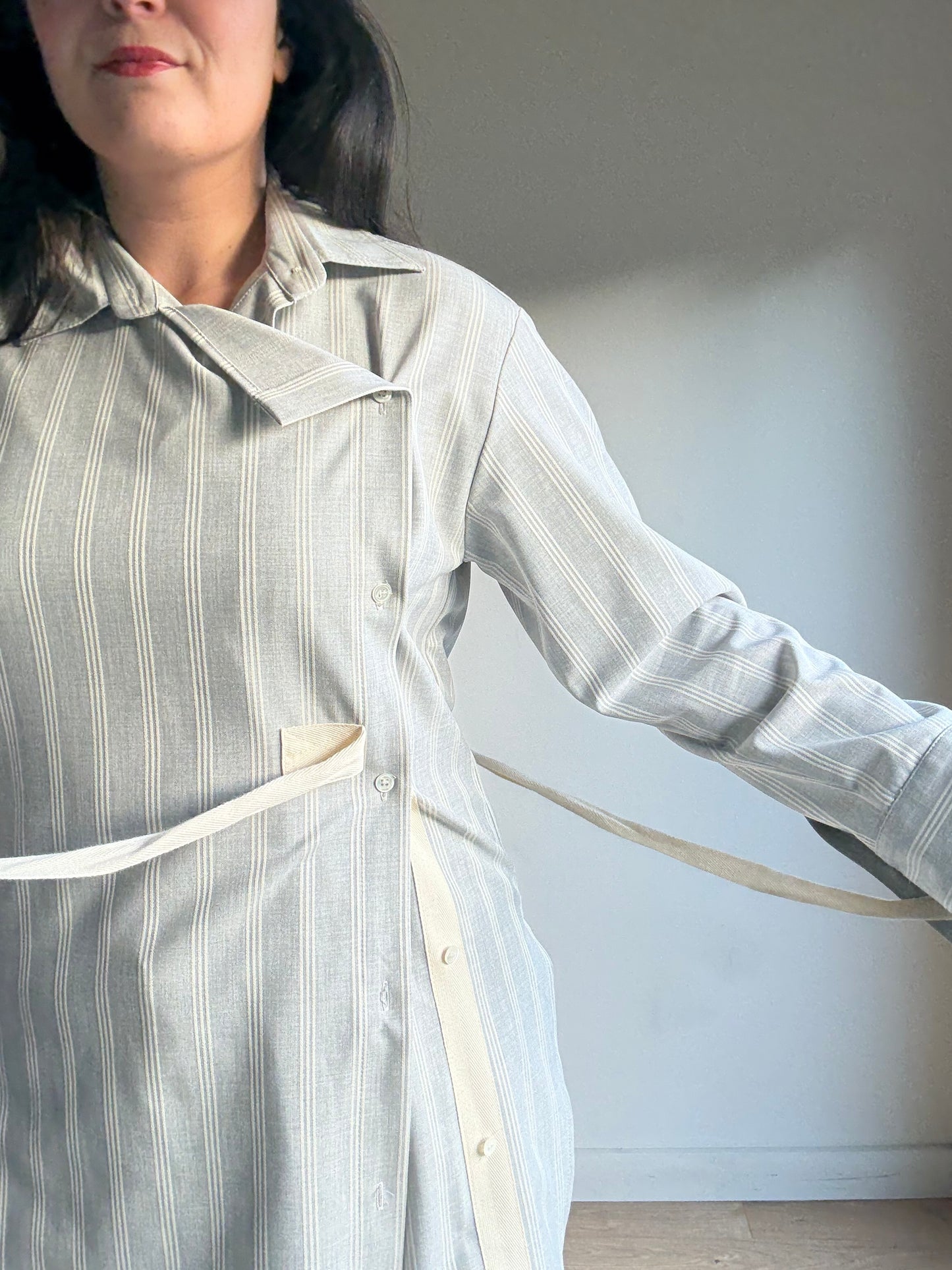 Topshop Boutique NEW Assymetric Stripe Shirt, XS-M