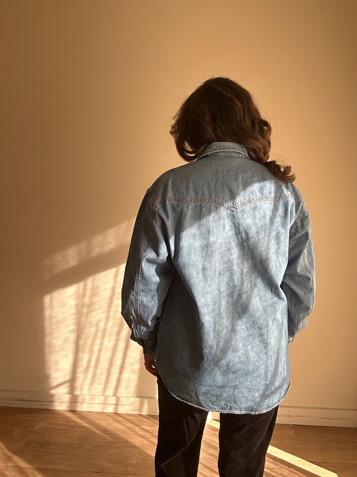 Vintage Western Denim Shirt, M
