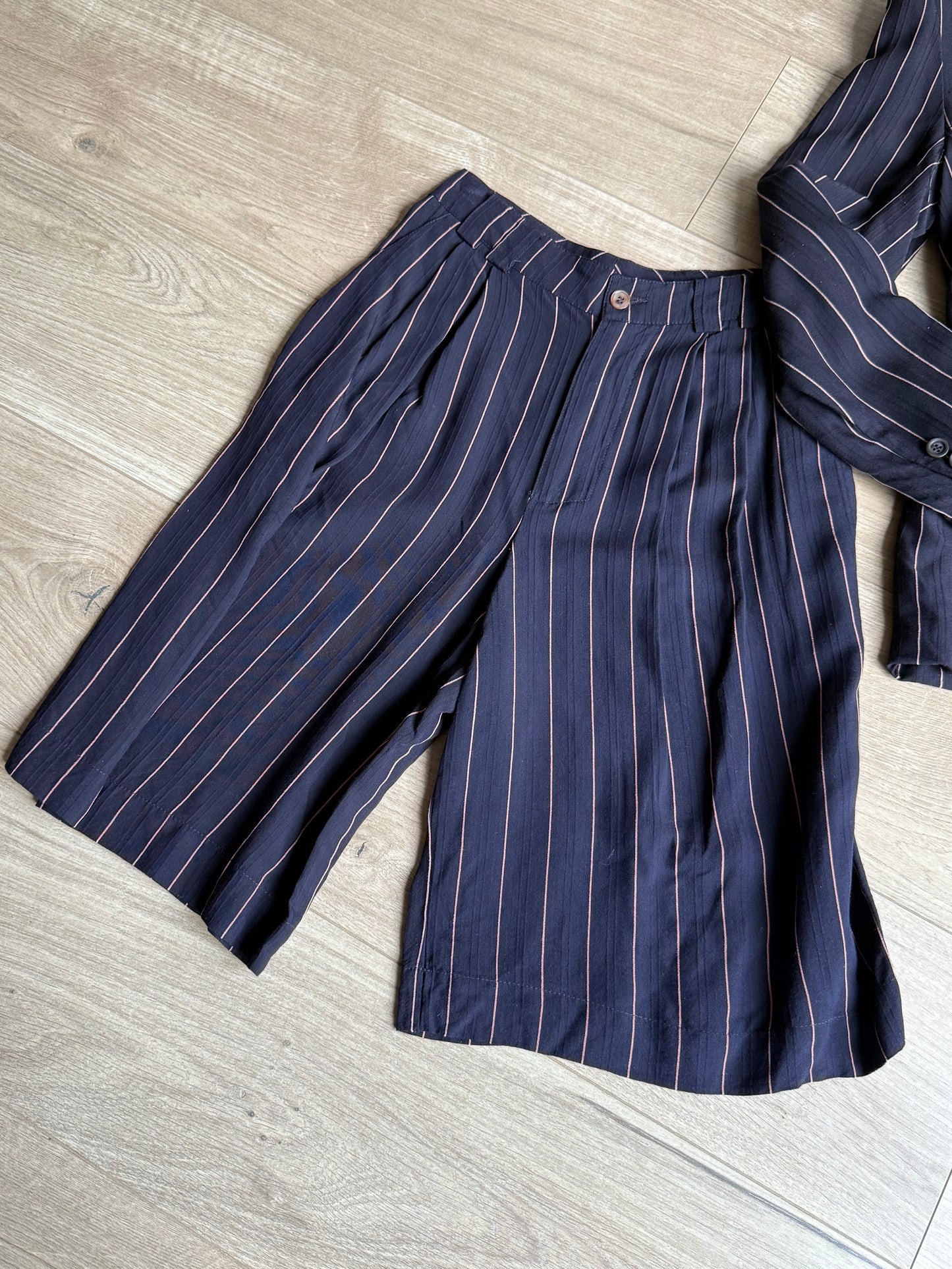 Vintage Betty Barclay Pinstripe Short Suit, Small