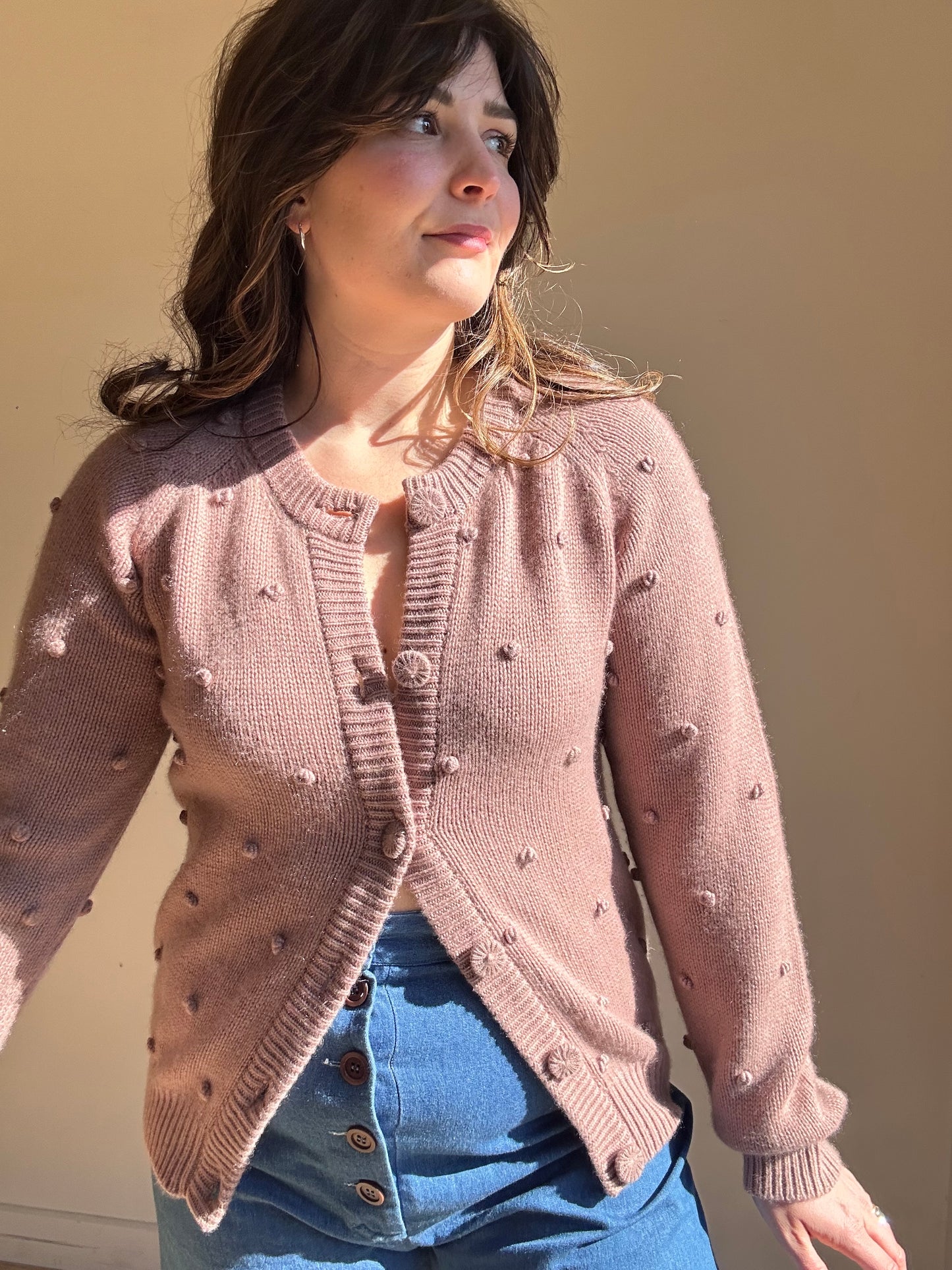Crumpet Cashmere Popcorn Cardigan, M