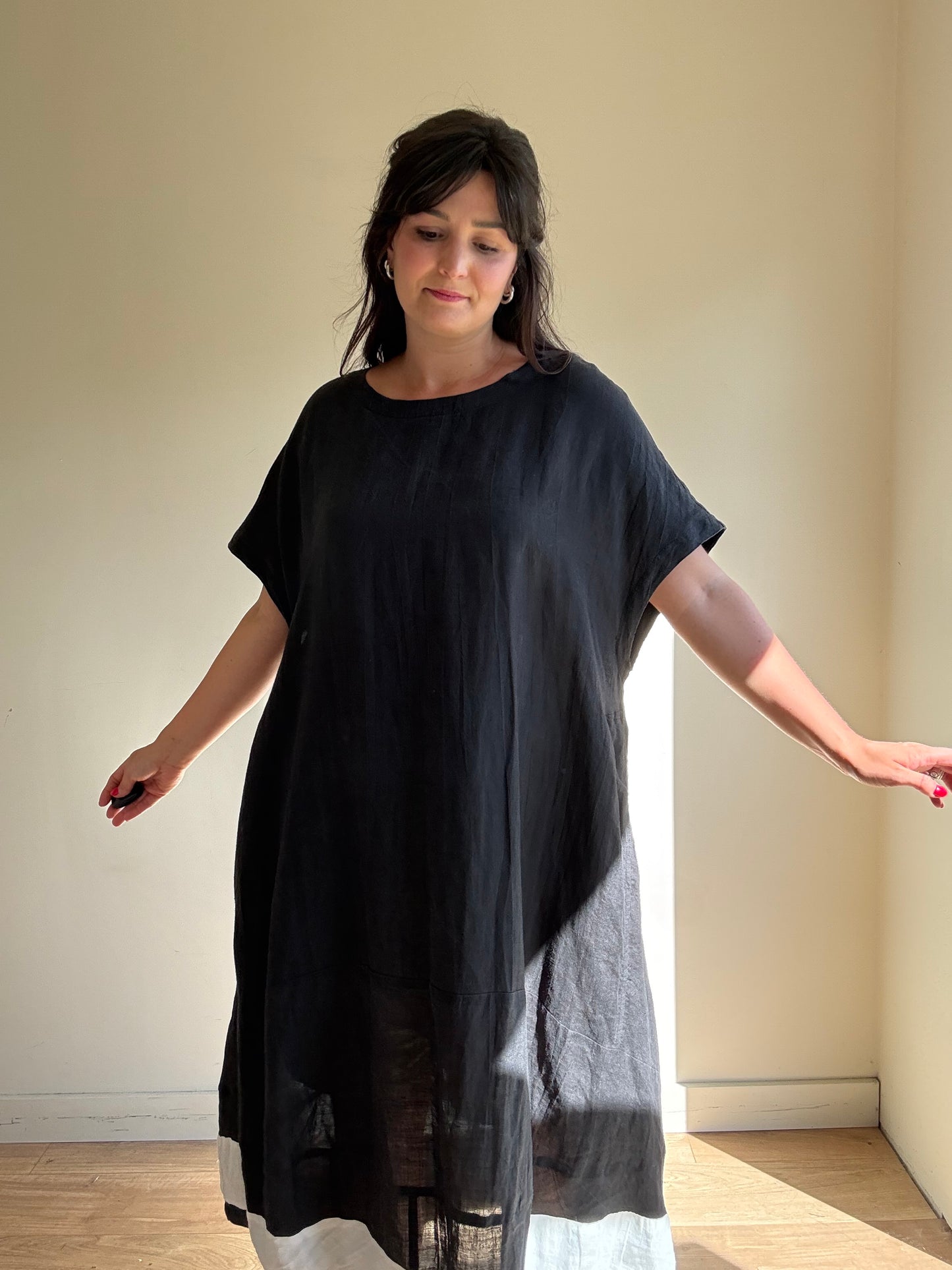 Moyuru Linen Cotton Dress, S (Oversized)