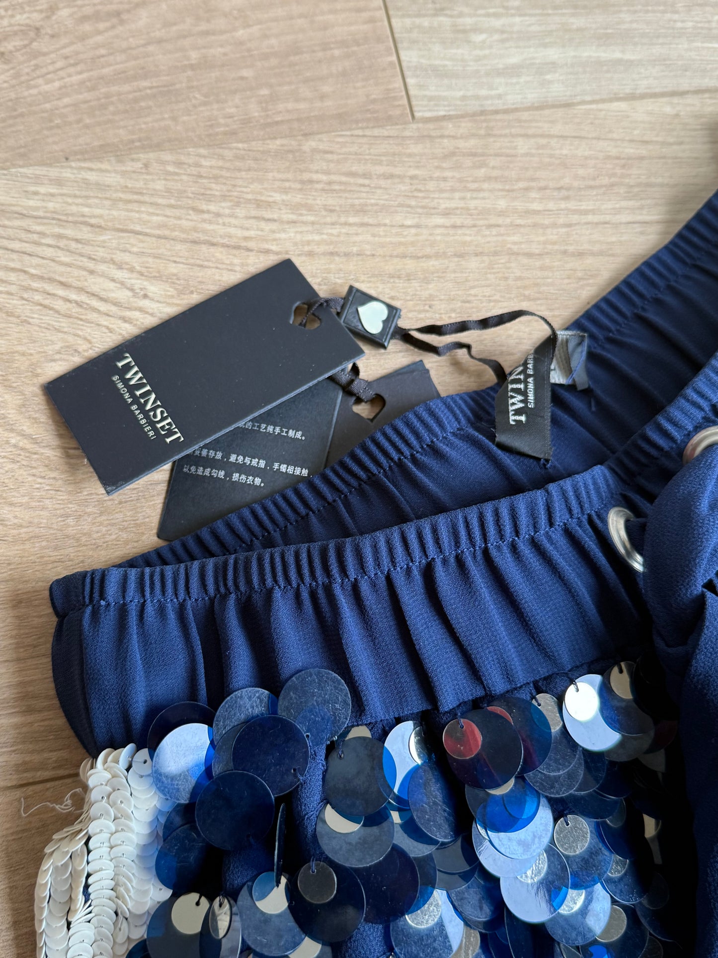 NEW Twinset Sequin Long Shorts, 40