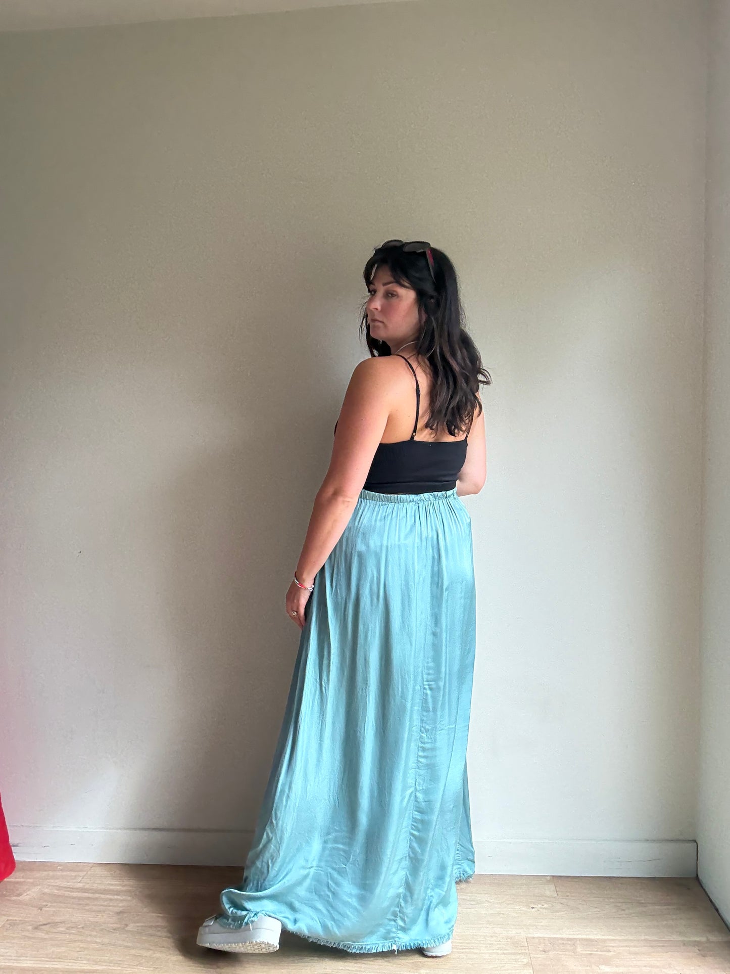 NEW Silk Mix Maxi Skirt, L/XL