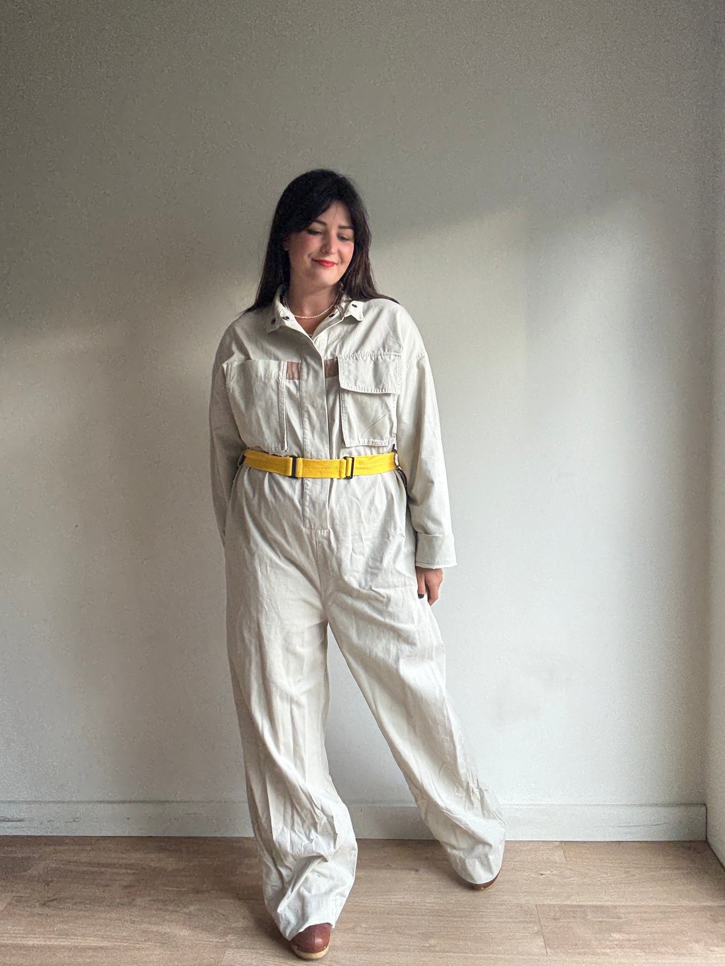 Roksanda X Barbour Grace belted cotton-twill jumpsuit, Large 12