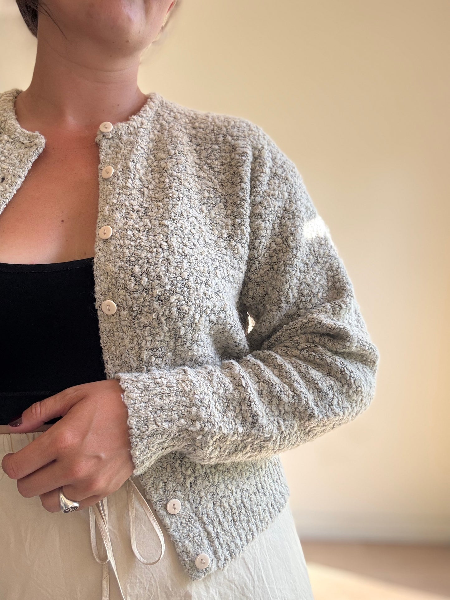 Vintage Boucle Cardigan, M/L